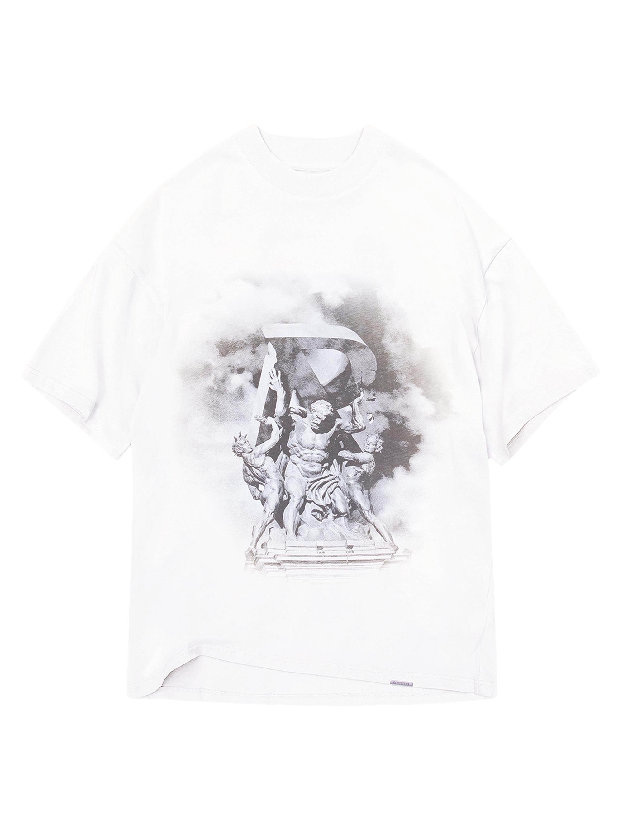 Represent Men's Atlas Graphic Cotton T-Shirt - Flat White