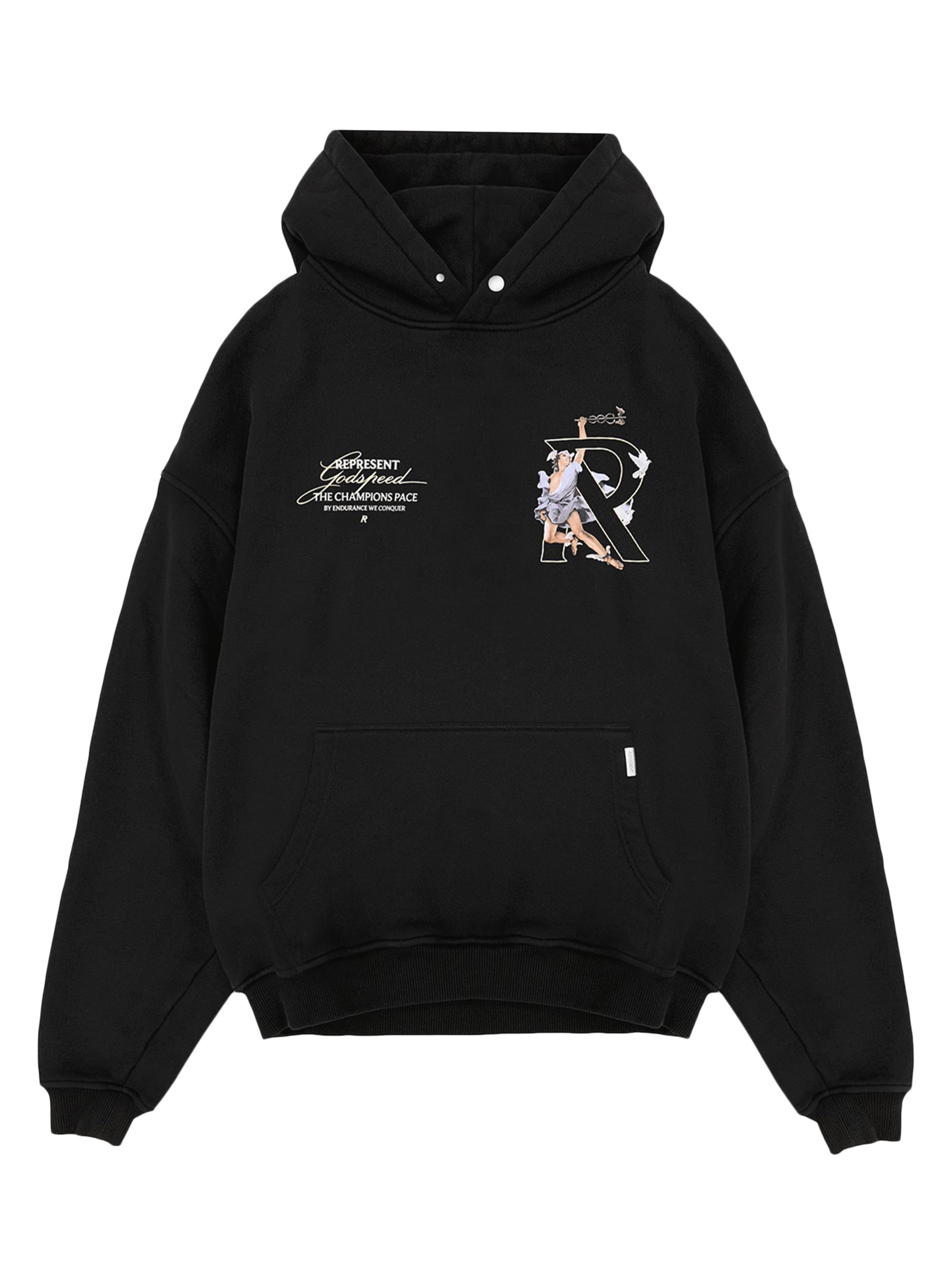 Represent Men's Hermes Logo Hoodie - Jet Black