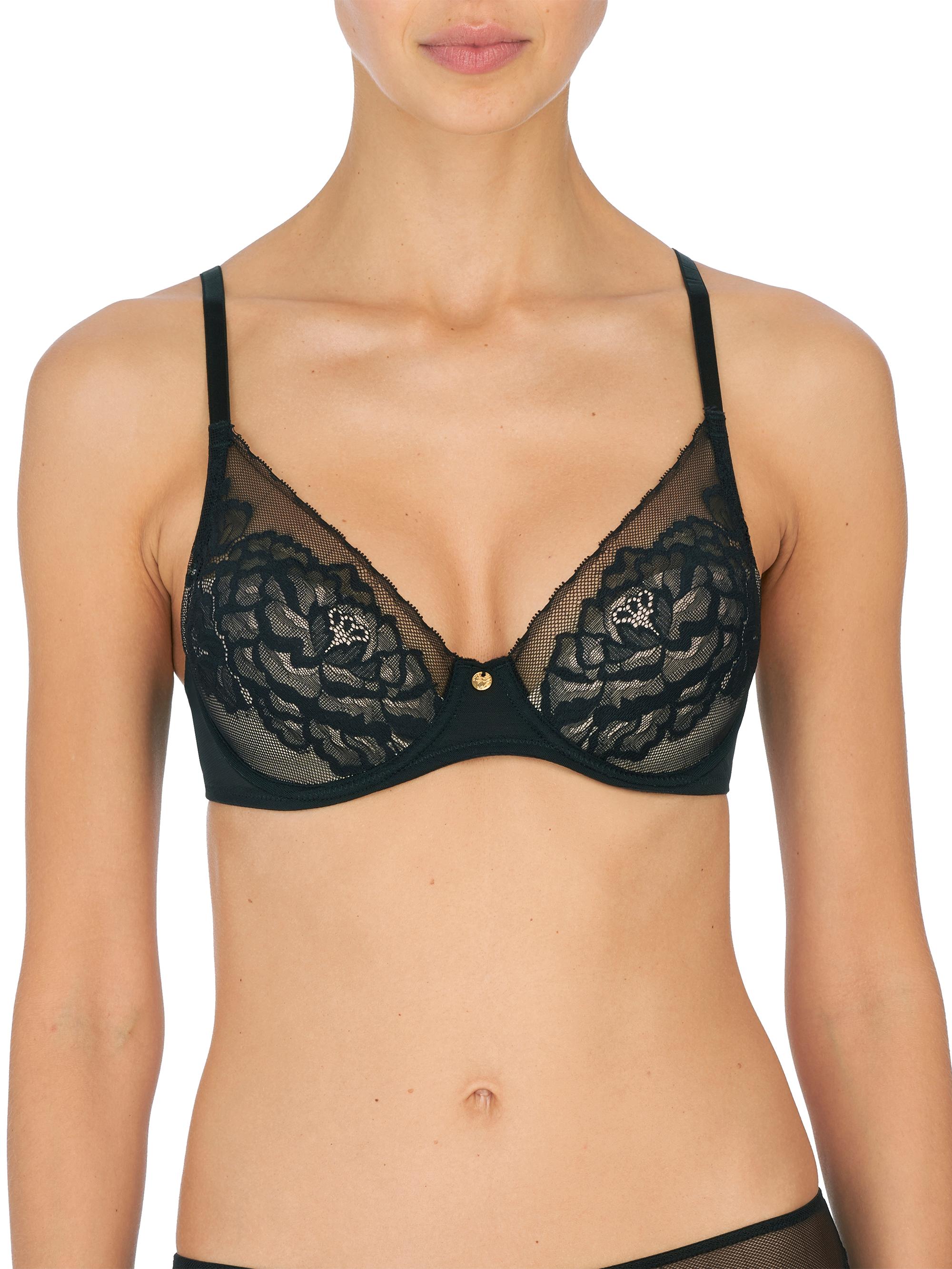 Natori Women's Flora Lace Plunge Bra - Black