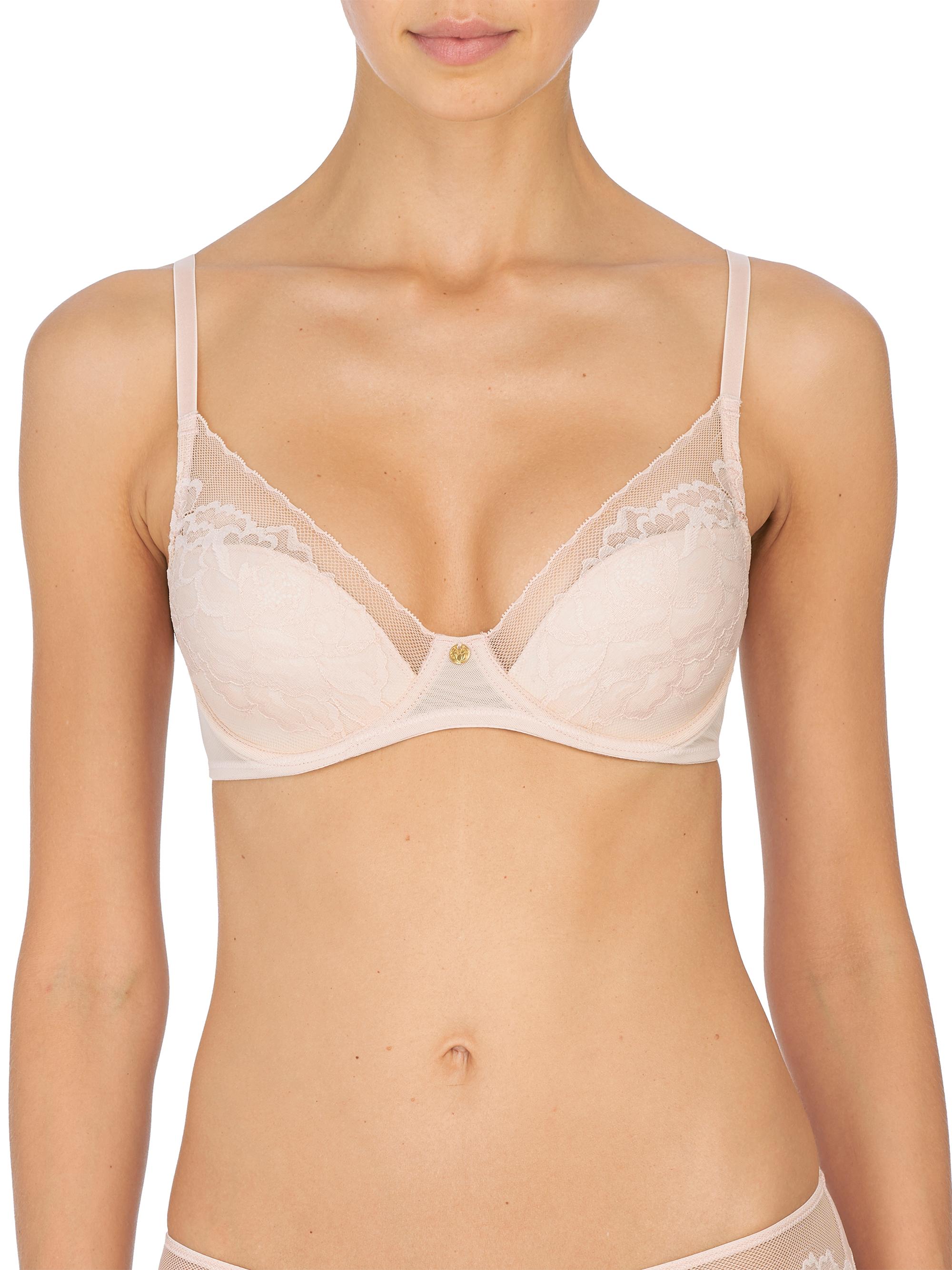 Natori Women's Flora Lace Plunge Bra - Cameo Rose