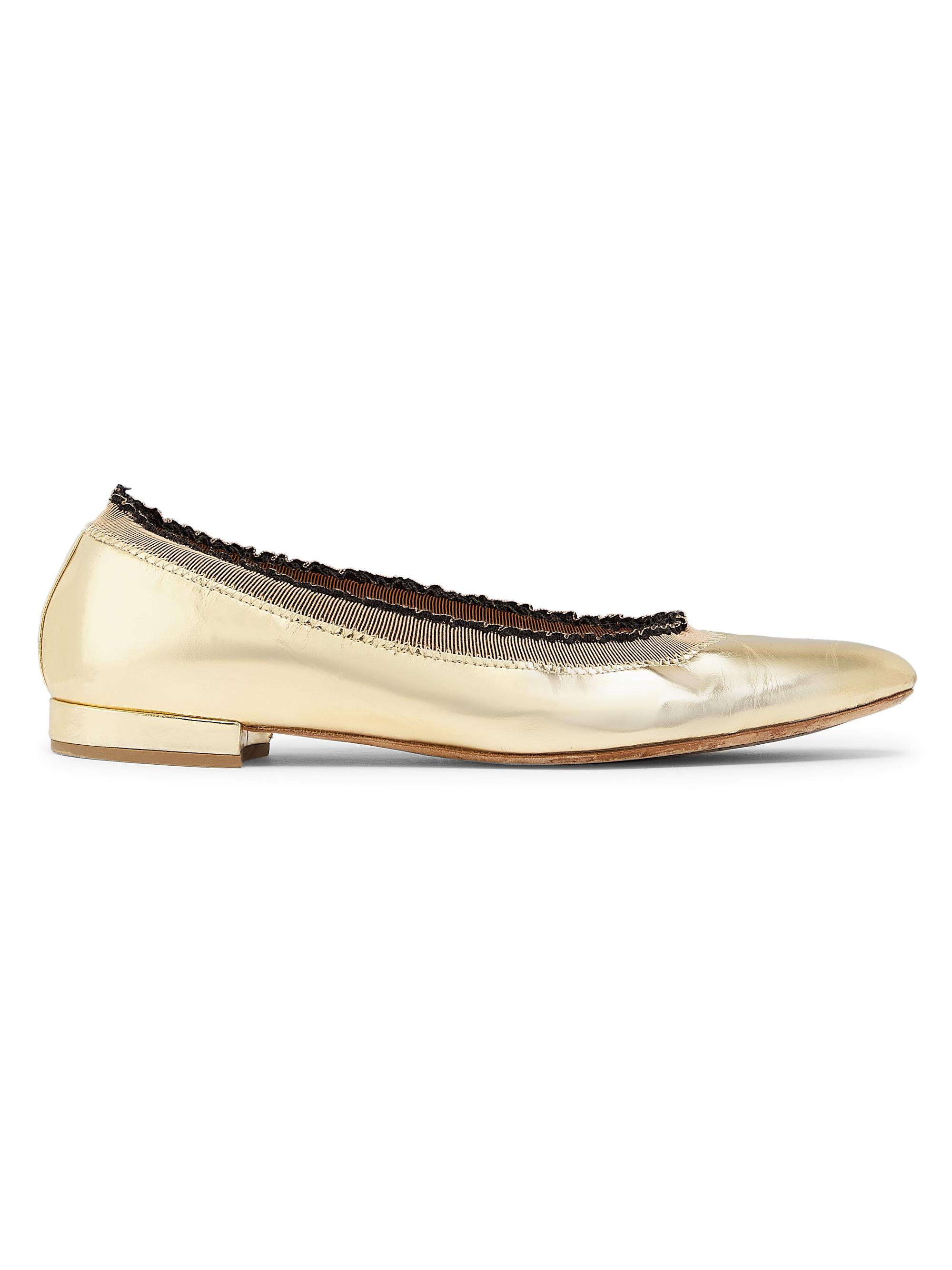 Ulla Johnson Women's Elise Ruffle Ballet Flats - Light Gold