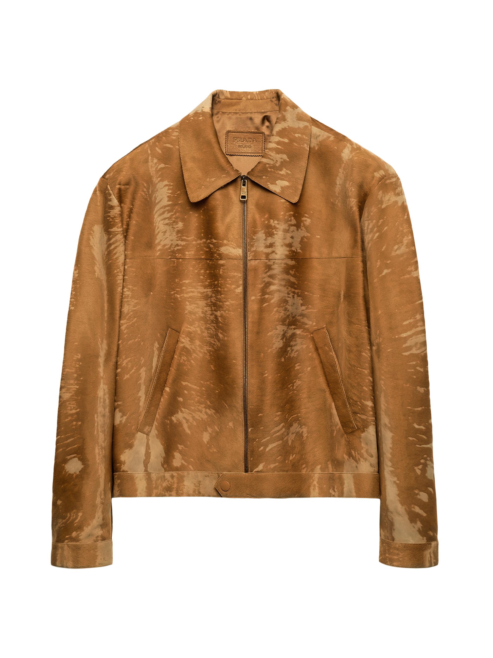 Prada Men's Leather Jacket - Brown