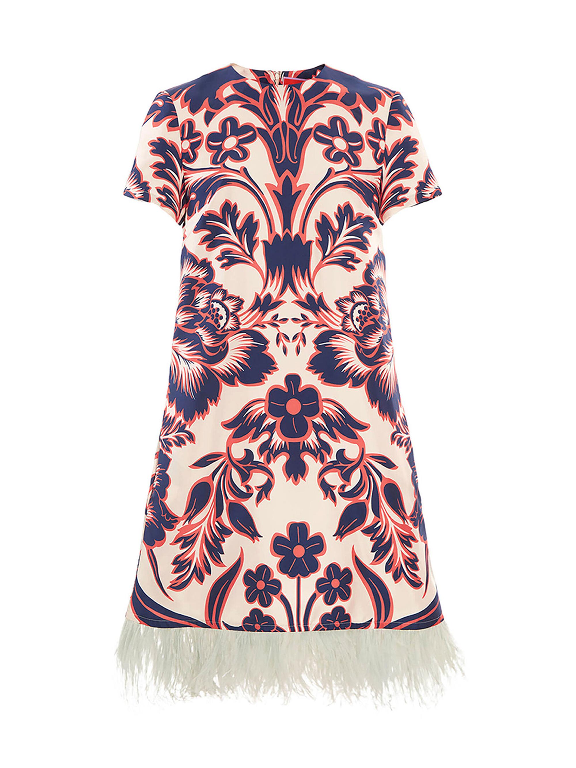 La DoubleJ Women's Mini Swing Dress with Feathers - Vava Place White