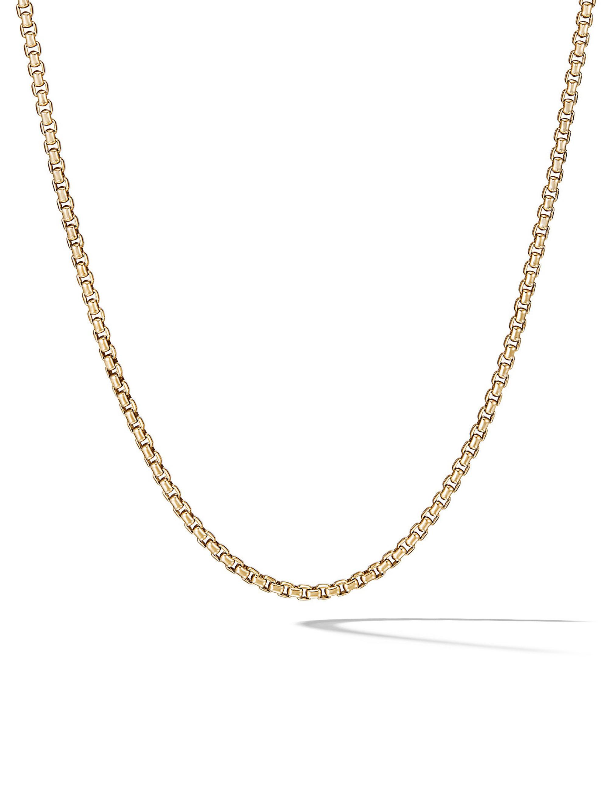 David Yurman Women's Box Chain Necklace in 18K Yellow Gold, 3.6MM - Gold