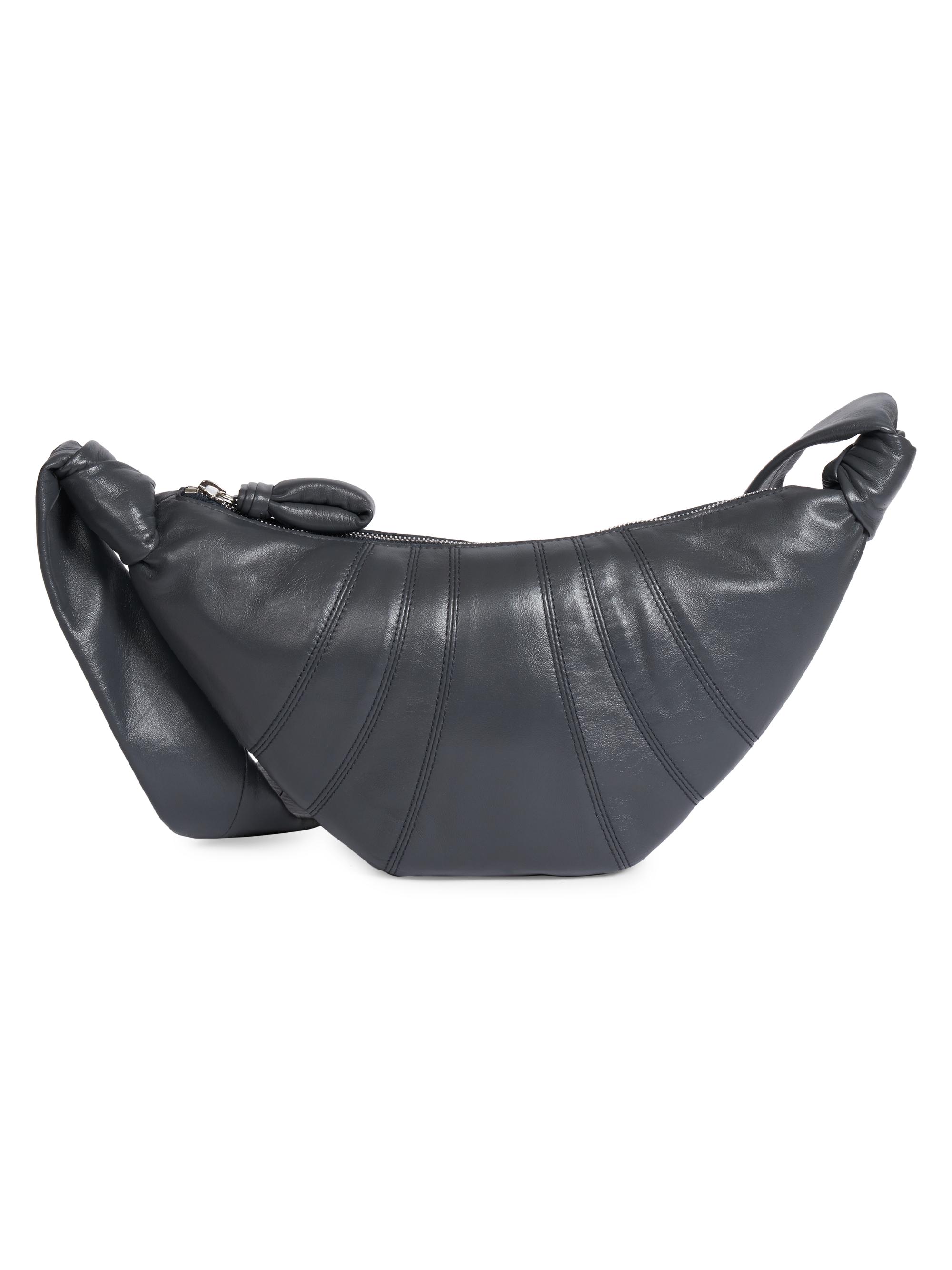Lemaire Men's  Nappa Leather Croissant Bag - Asphalt