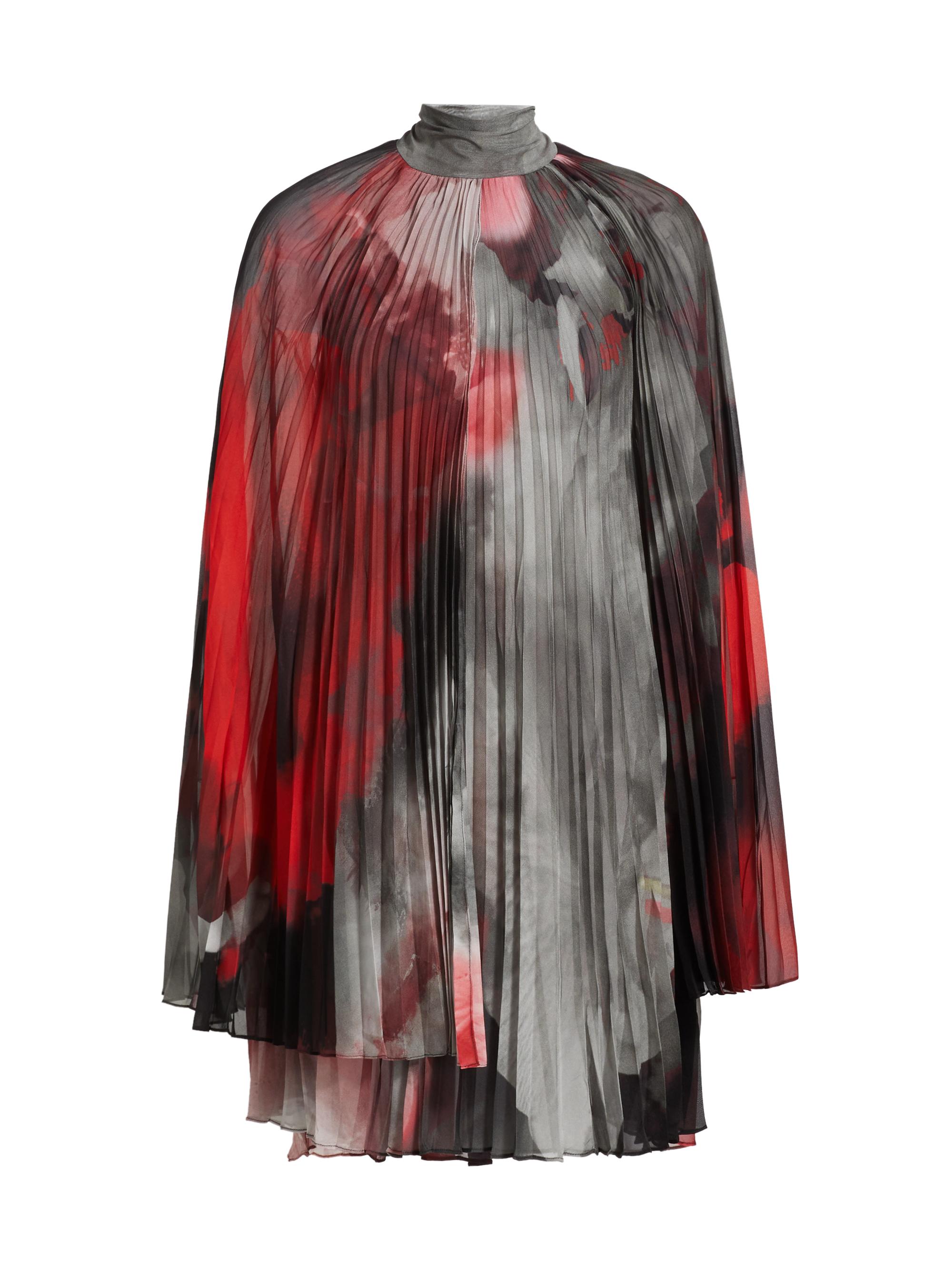 Prabal Gurung Women's Floral Plissé Silk-Blend Dress - Red Multi