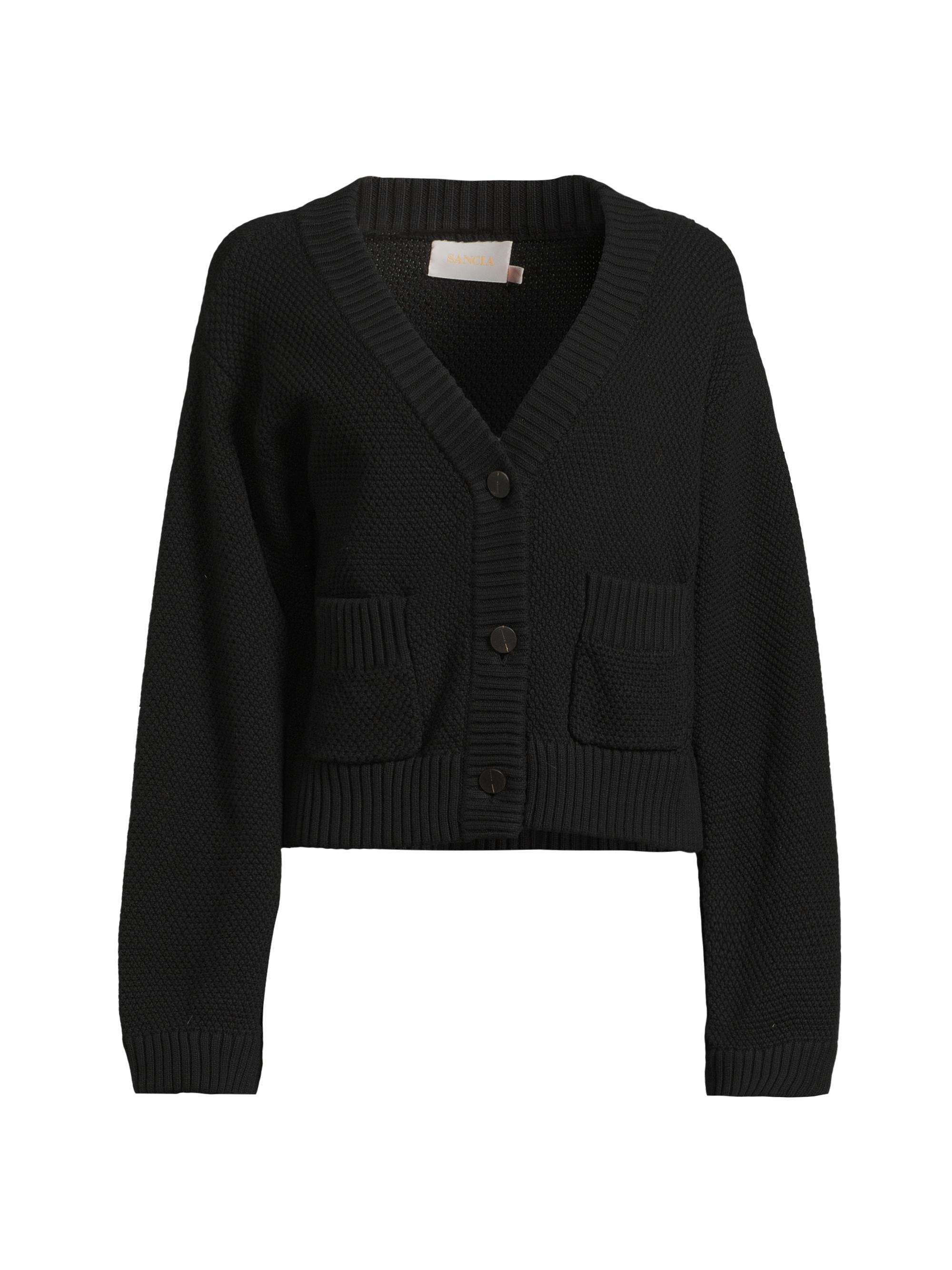 Sancia Women's Juniper Cotton-Wool Cardigan - Noir