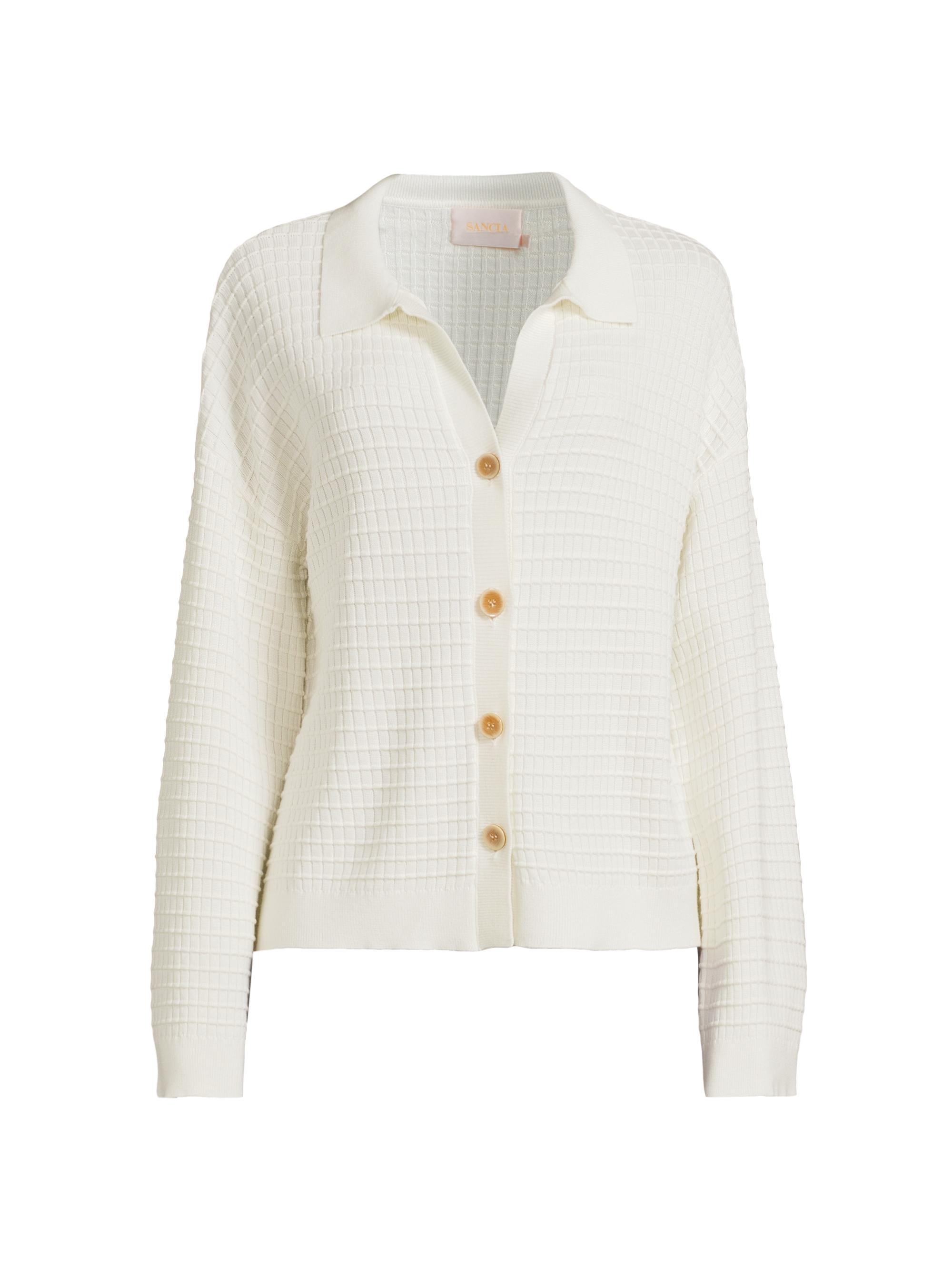 Sancia Women's Oriane Waffle-Knit Shirt - Creme