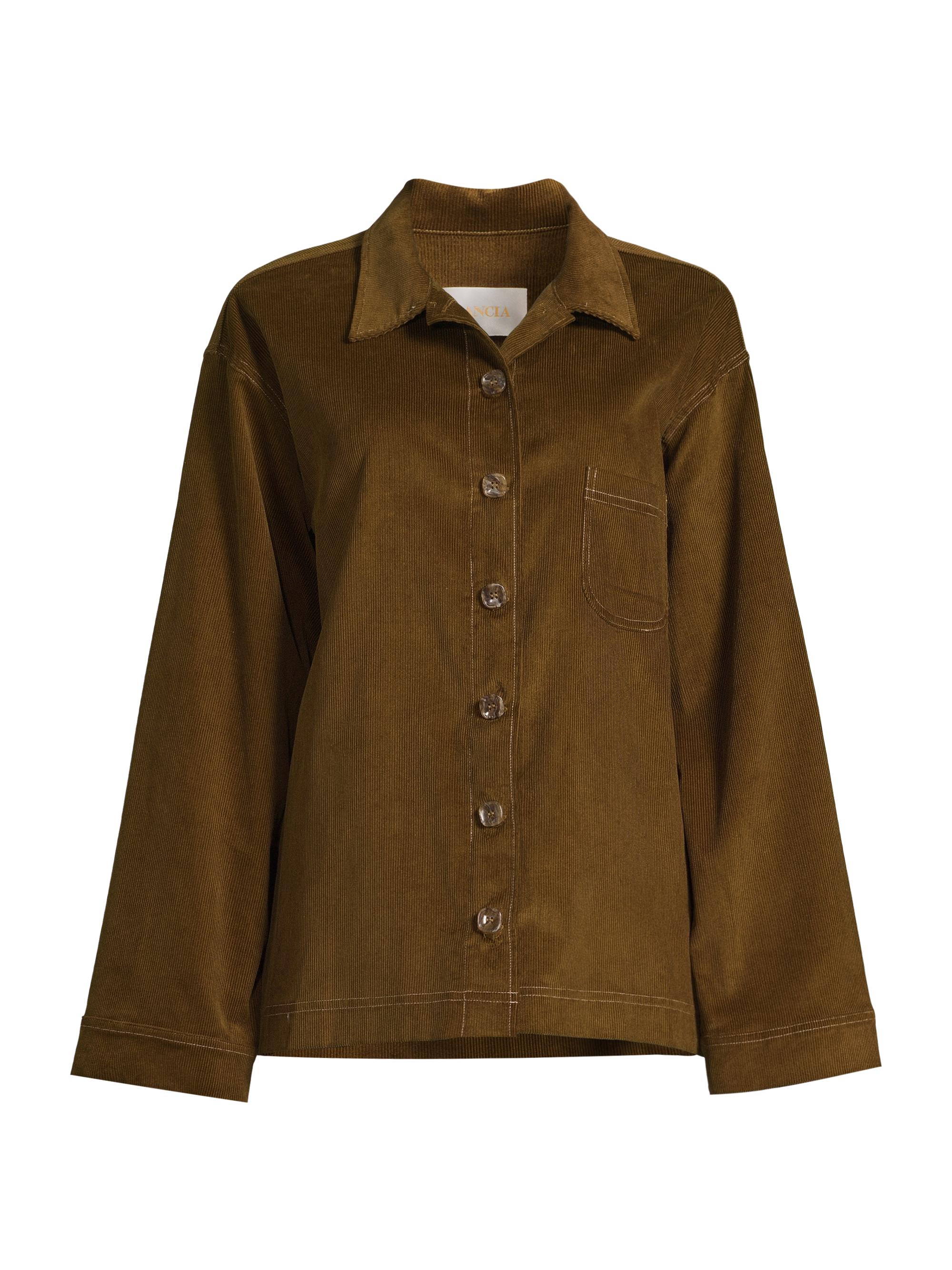 Sancia Women's Valerie Cotton Shacket - Olive Cord