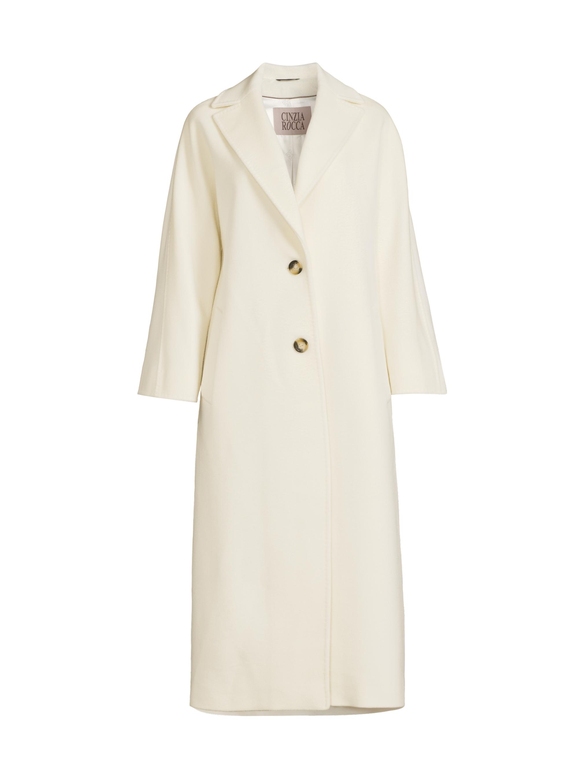 Cinzia Rocca Women's Wool Two-Button Coat - Winter White
