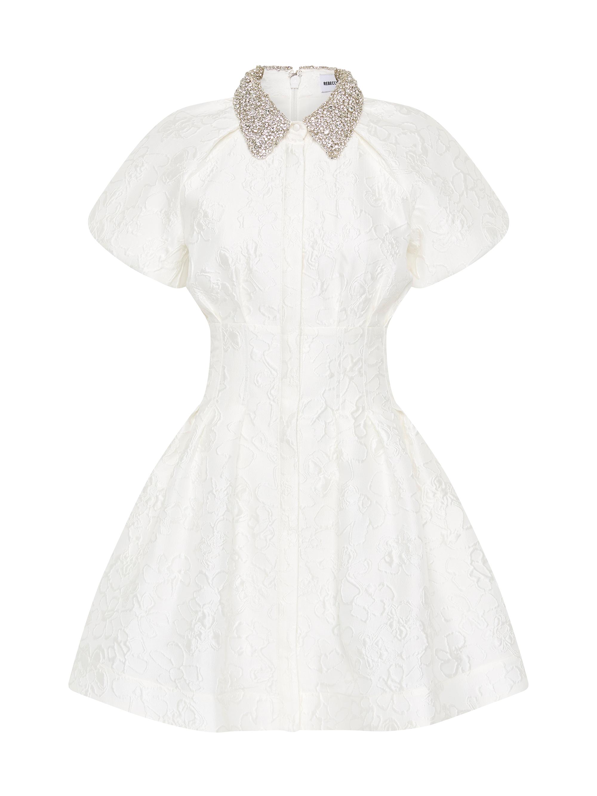 Rebecca Vallance Women's Esther Embellished Puff-Sleeve Minidress -