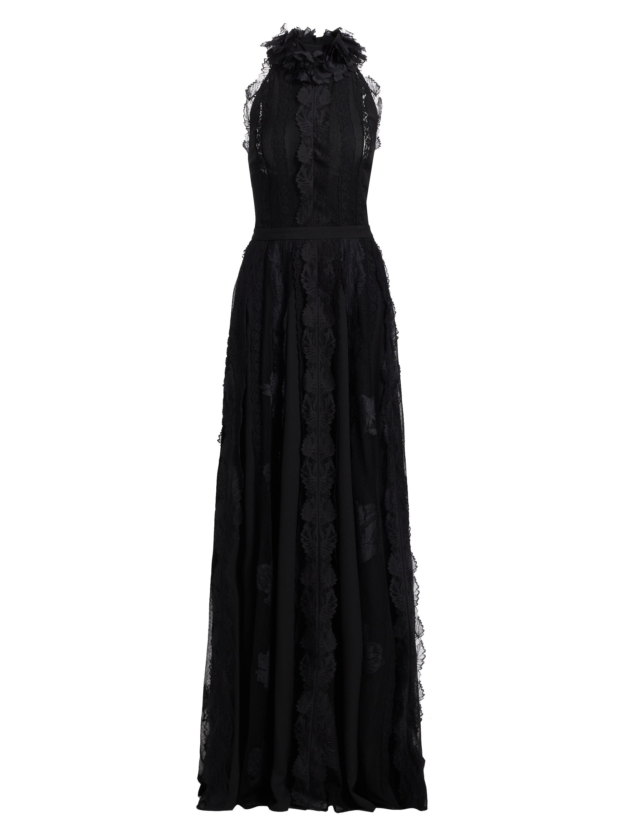 Zuhair Murad Women's Plumetis & Flowers Patches Flared Gown - Black