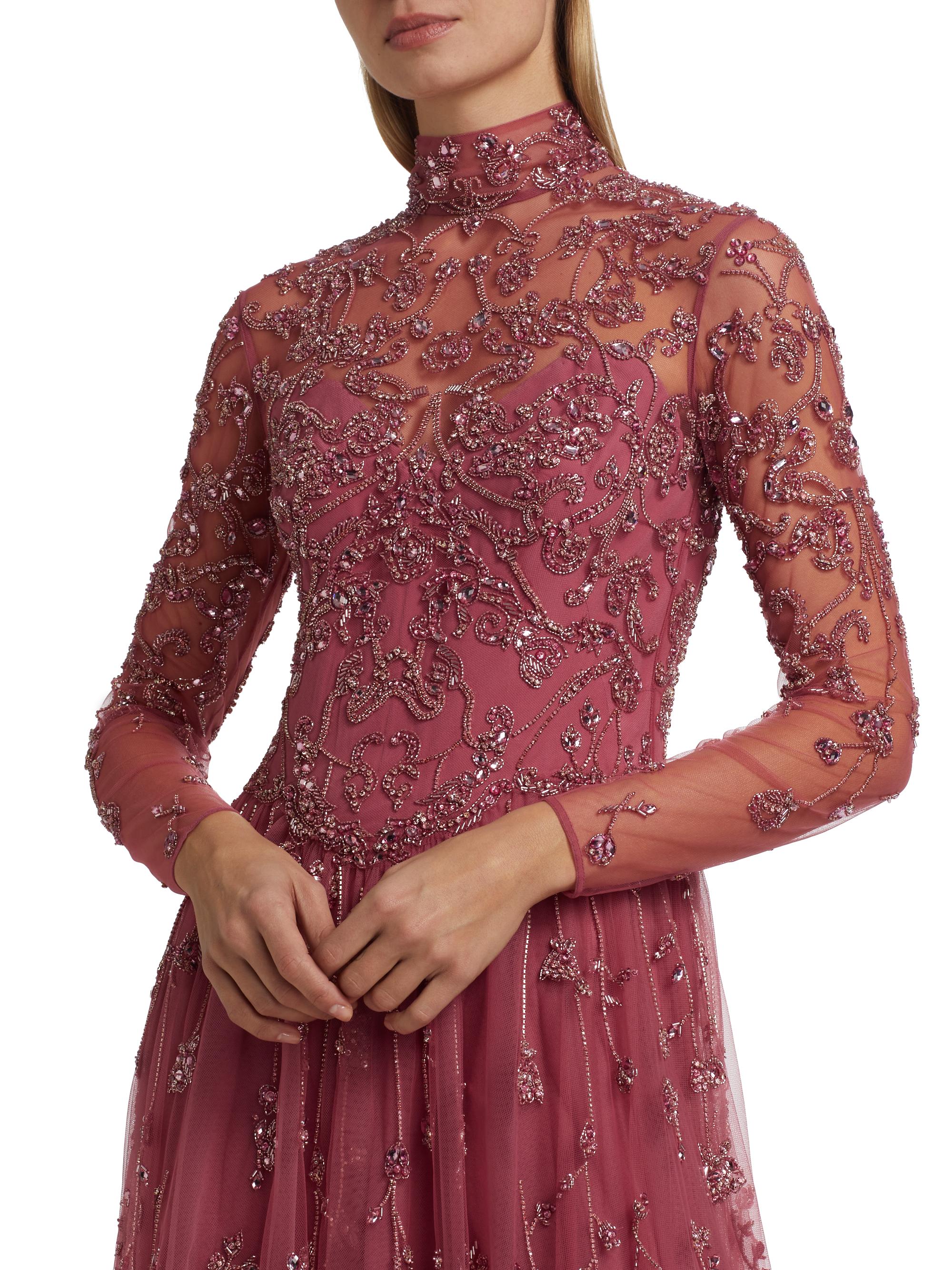 Zuhair Murad Embellished High Neck Gown Saks Fifth Avenue