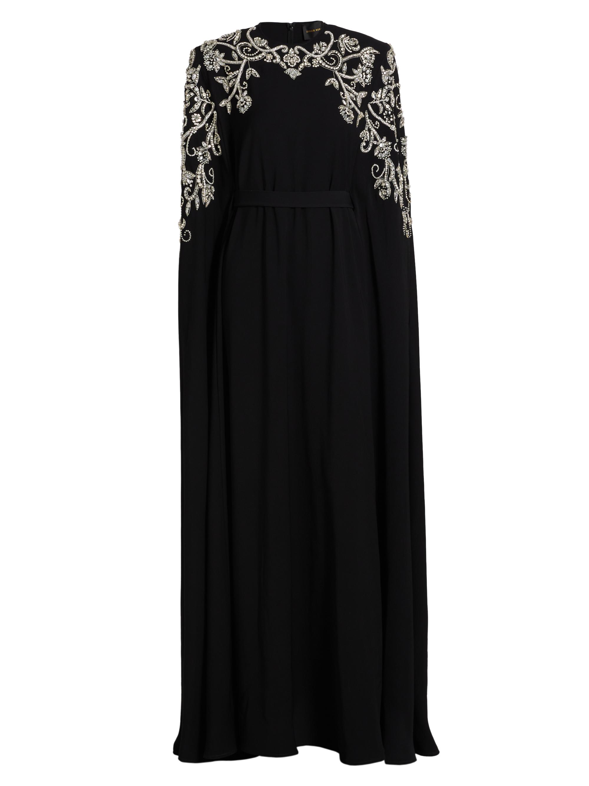 Zuhair Murad Women's Cady Beaded Kaftan Gown - Black Silver