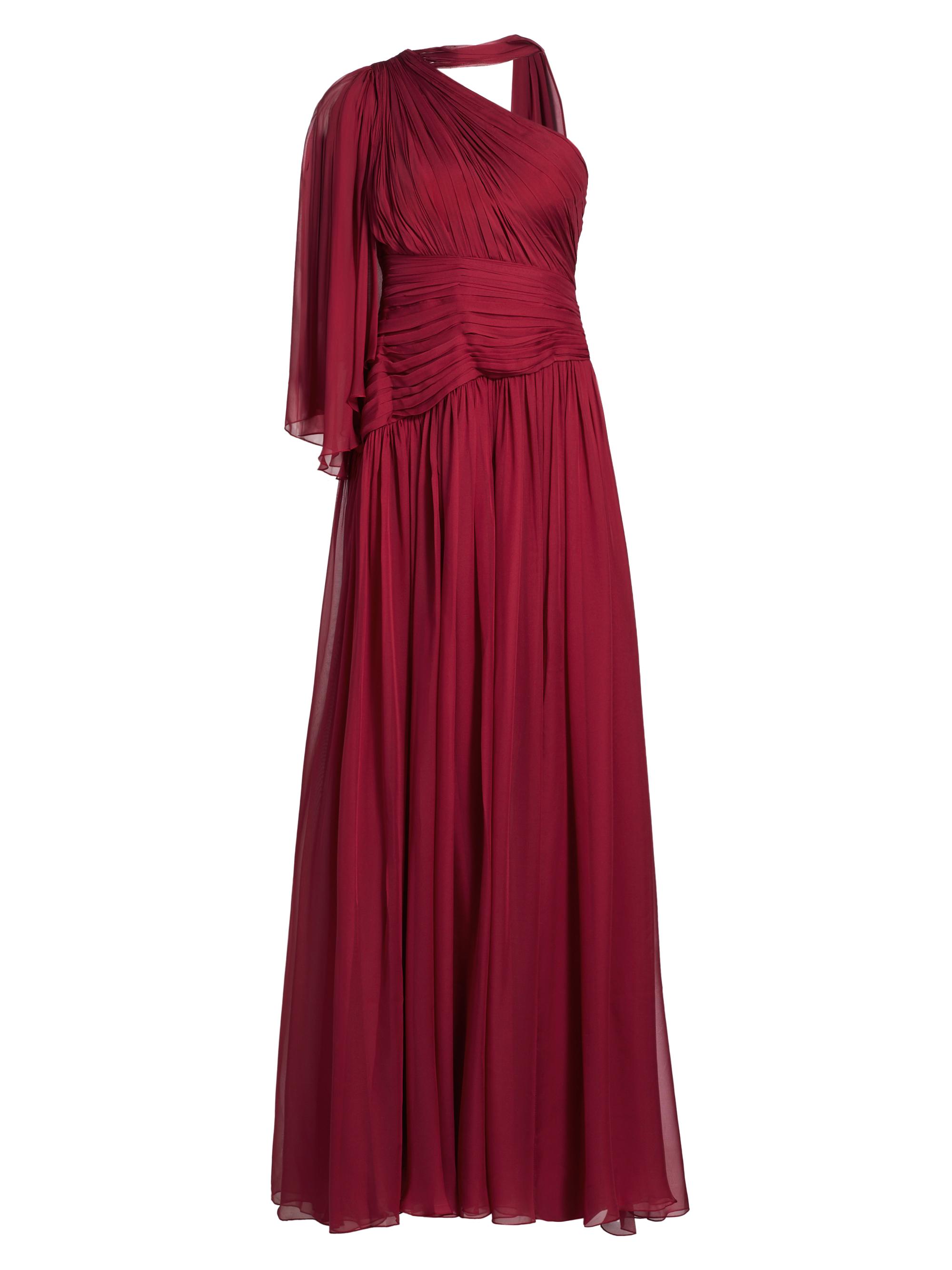 Zuhair Murad Women's Chiffon One-Shoulder A-Line Gown - Rio Red