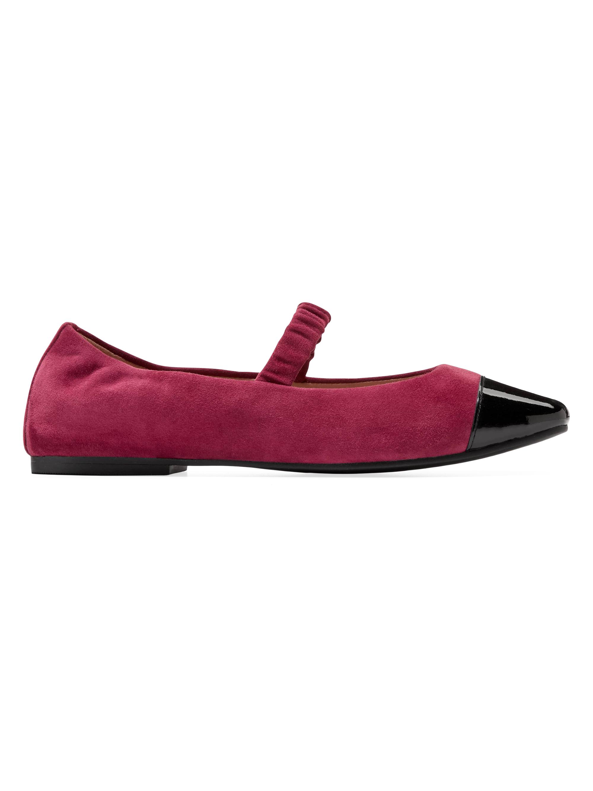 Cole Haan Women's Yvette Suede Ballet Flats - Black Cherry