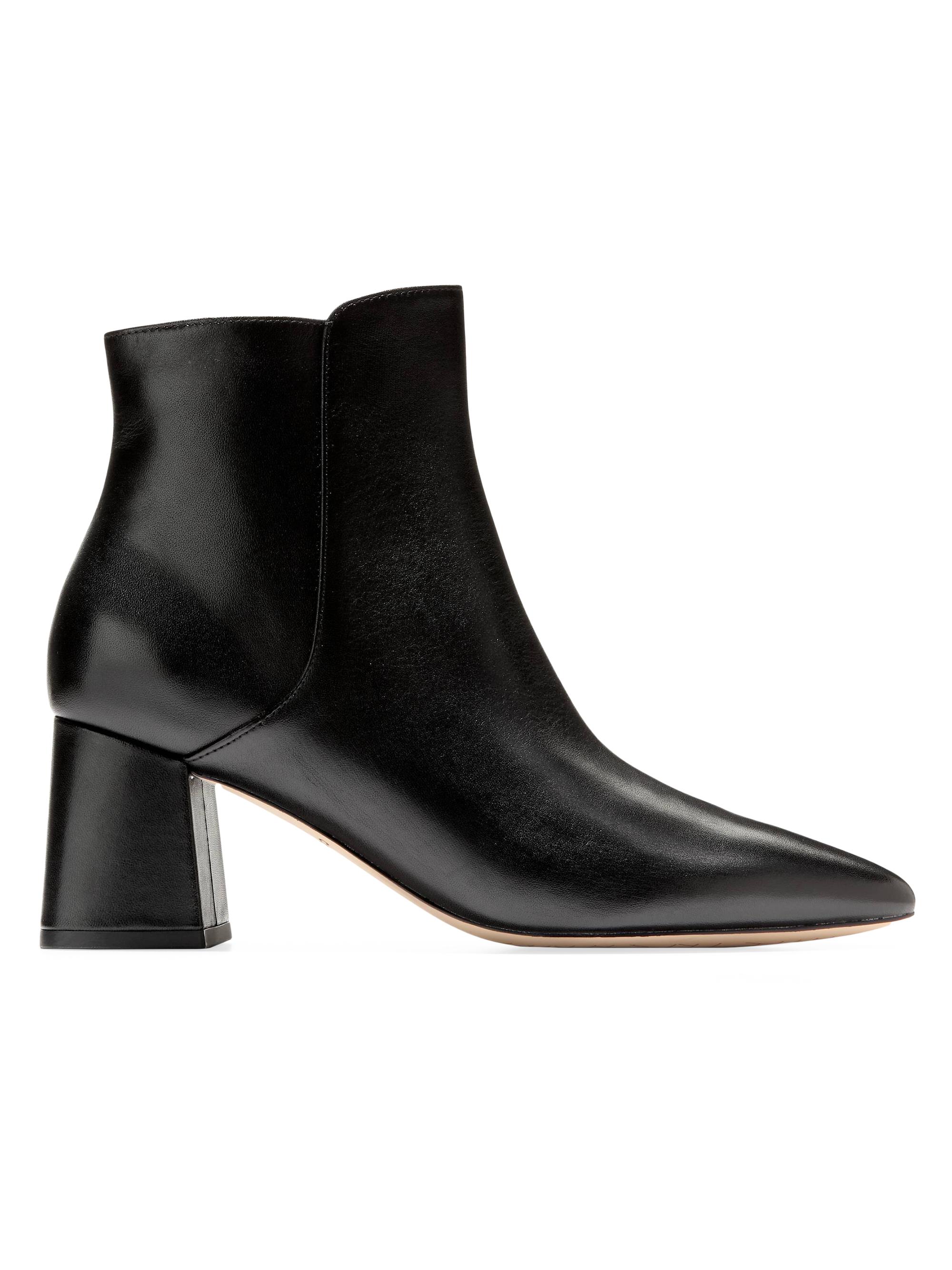 Cole Haan Women's Catlyn Leather Block-Heel Booties - Black