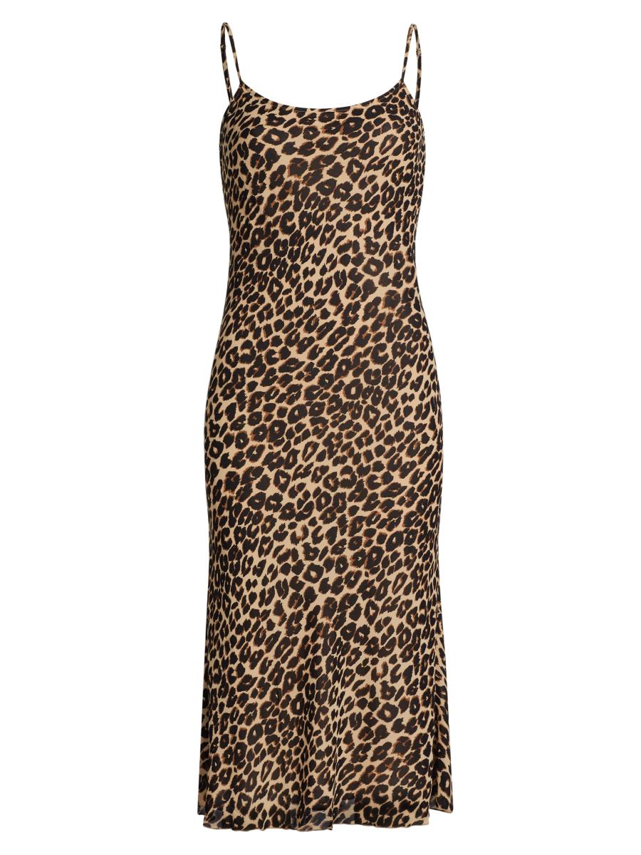Reformation Women's Emerick Leopard Slip Dress