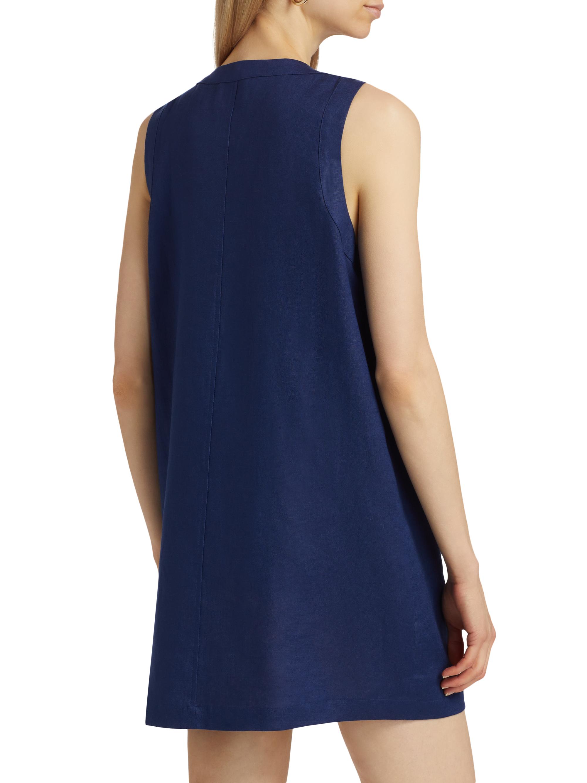 Reformation Tropez Linen Sleeveless Shift Minidress | Saks Fifth Avenue