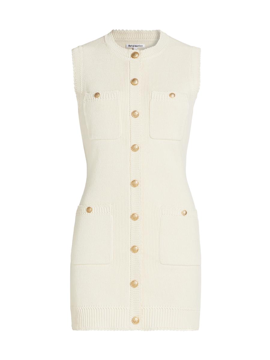 Reformation Women's Catalina Cotton Knit Minidress In Pink