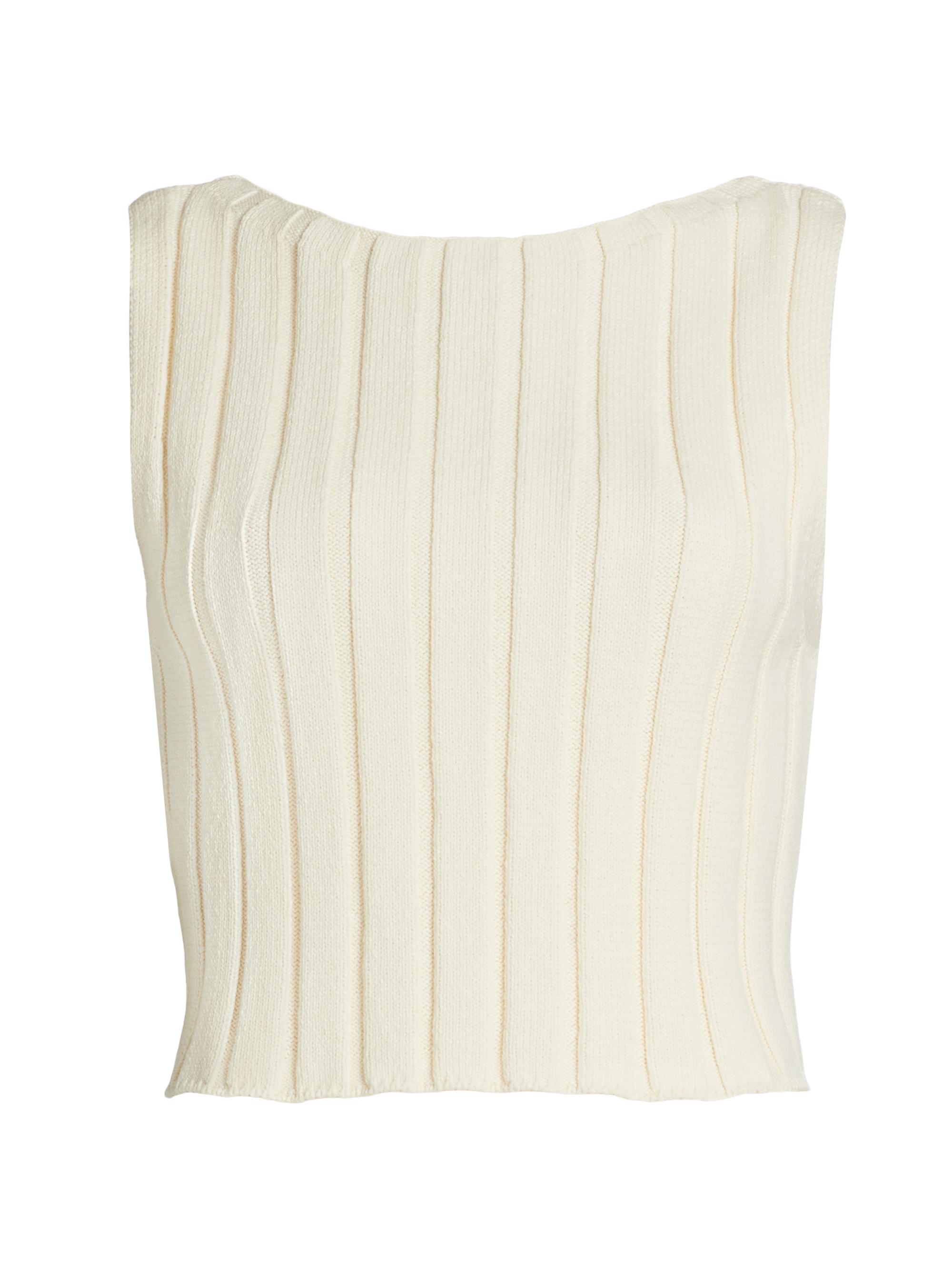 Reformation Women's Callie Cotton Rib-Knit Sweater Tank - Gossamer