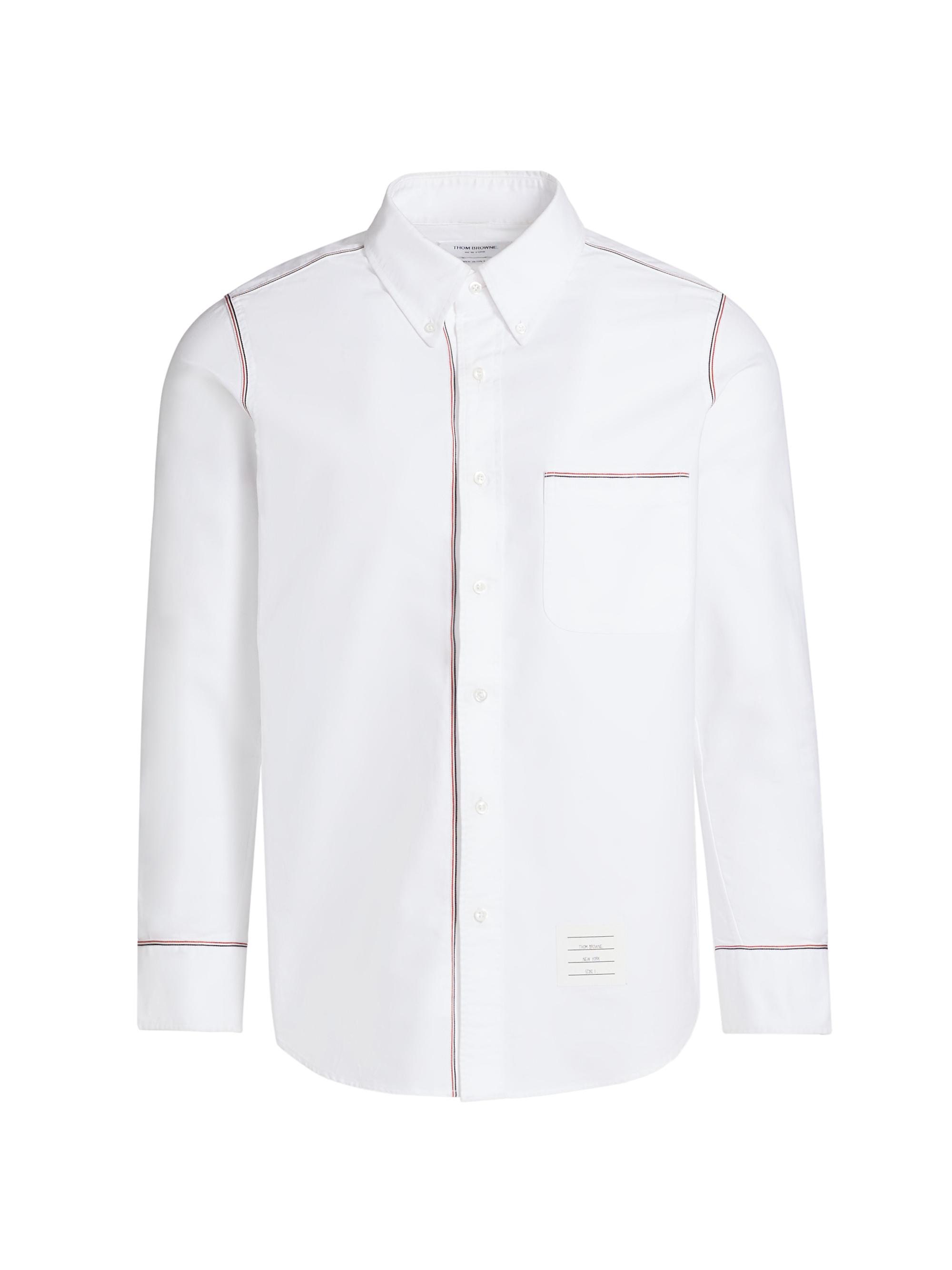 Thom Browne Striped Cotton Shirt | Saks Fifth Avenue