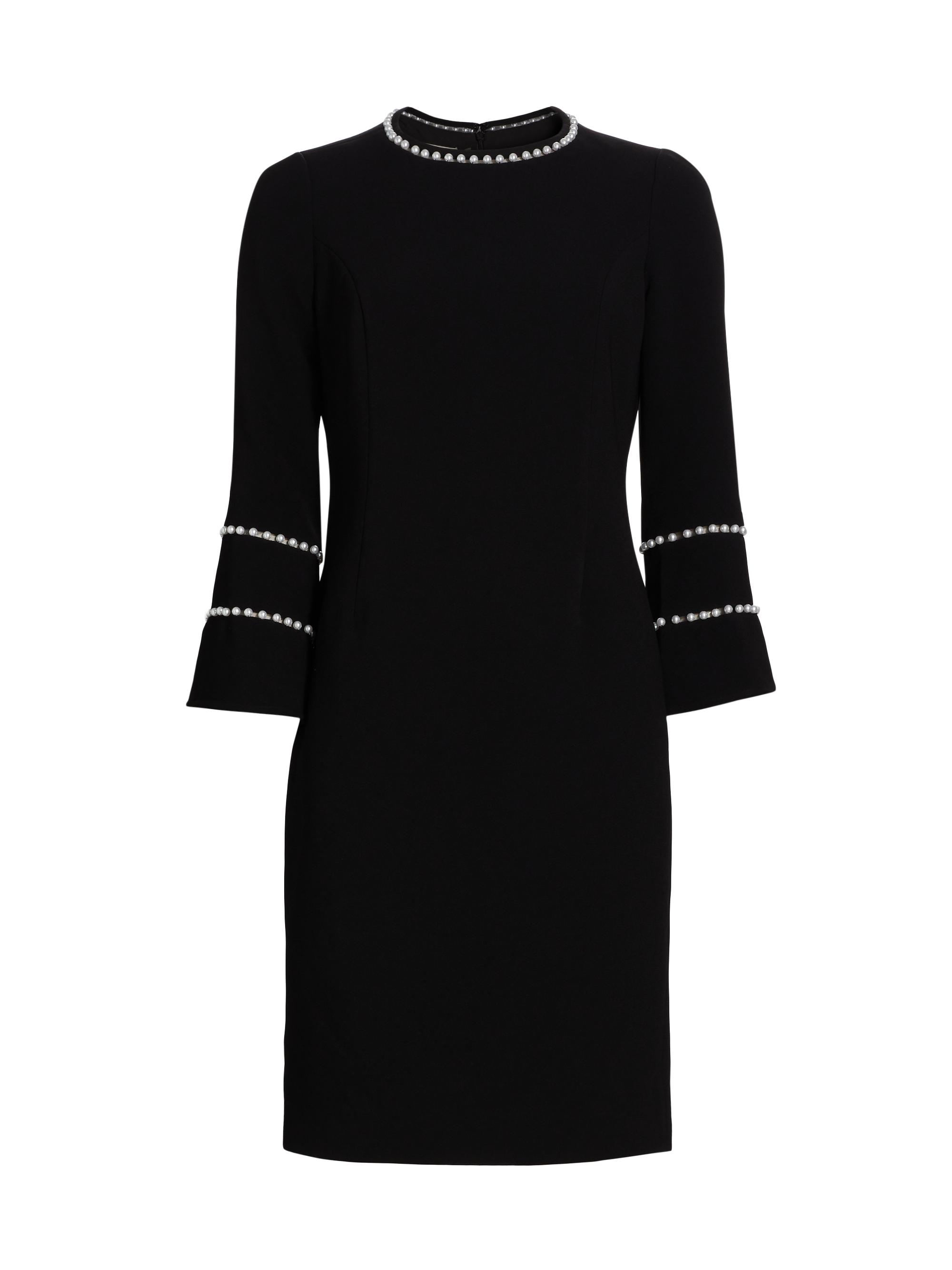 Teri Jon by Rickie Freeman Women's Embellished Crepe Cocktail Dress - Black