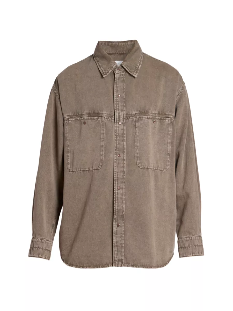 Shop Lemaire Snap Pocket Denim Shirt | Saks Fifth Avenue Shop Lemaire Snap Pocket Denim Shirt | Saks Fifth Avenue