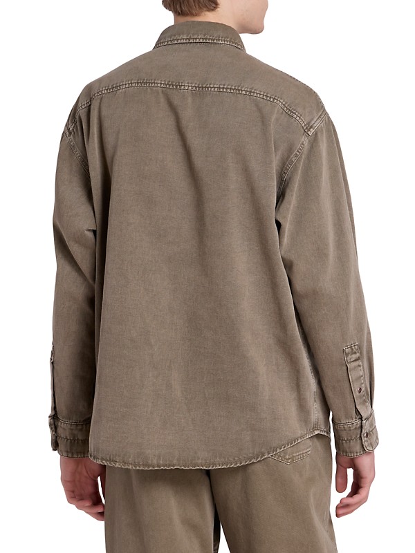 Shop Lemaire Snap Pocket Denim Shirt | Saks Fifth Avenue Shop Lemaire Snap Pocket Denim Shirt | Saks Fifth Avenue