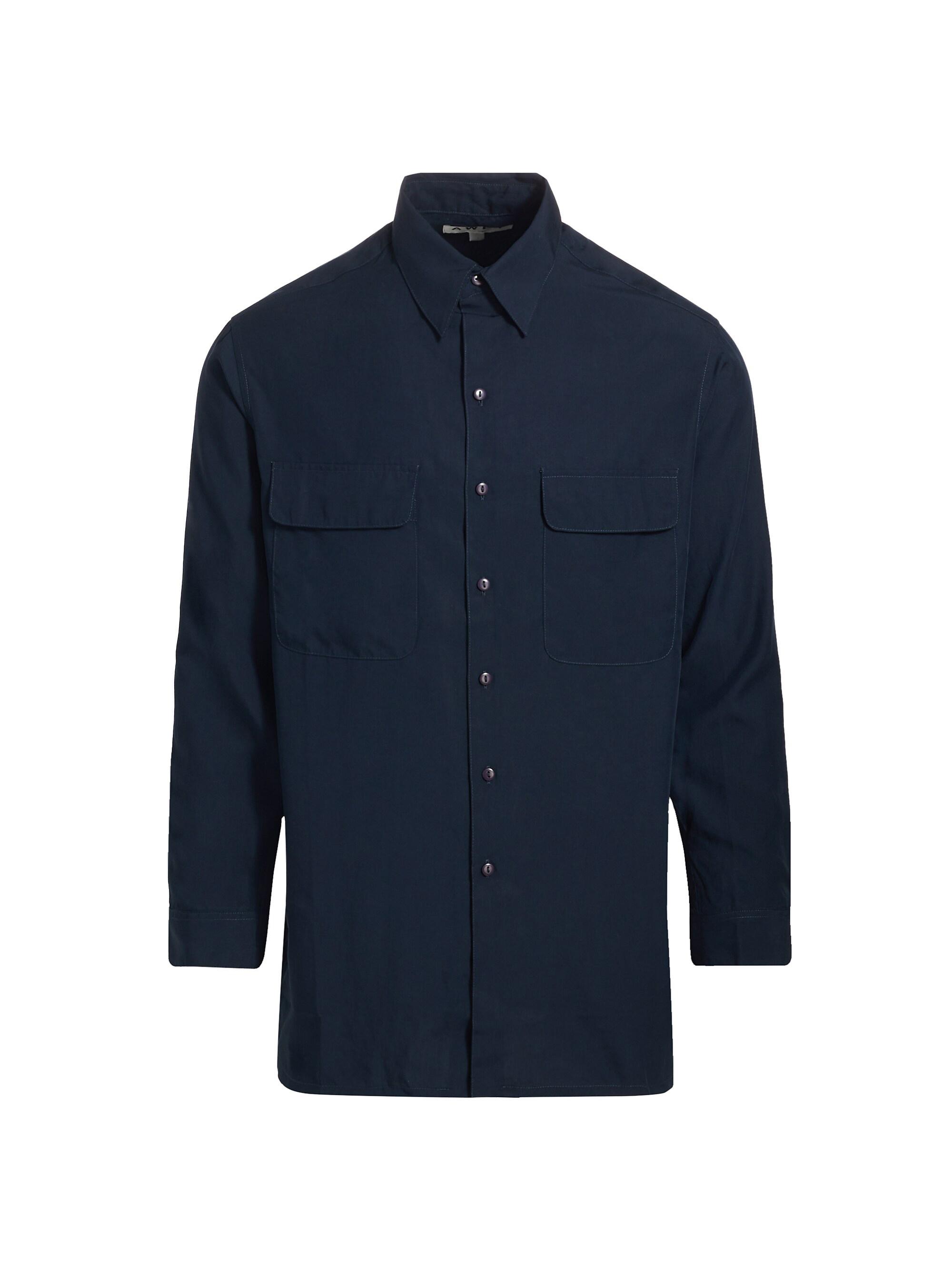 Áwet Men's Luwah Button-Front Shirt - Navy Blue