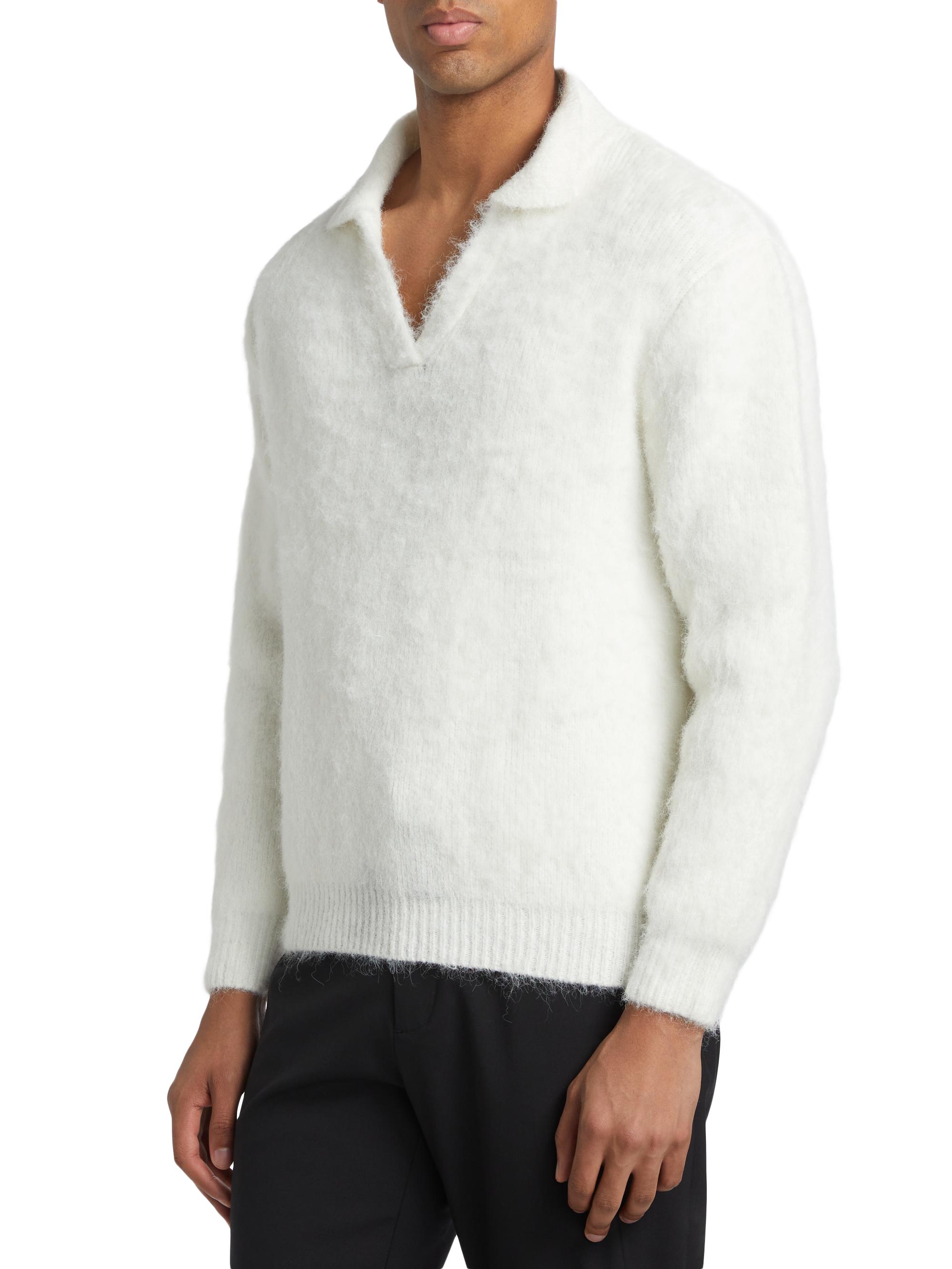 Áwet Halewat Fuzzy Knit Polo Sweater | Saks Fifth Avenue
