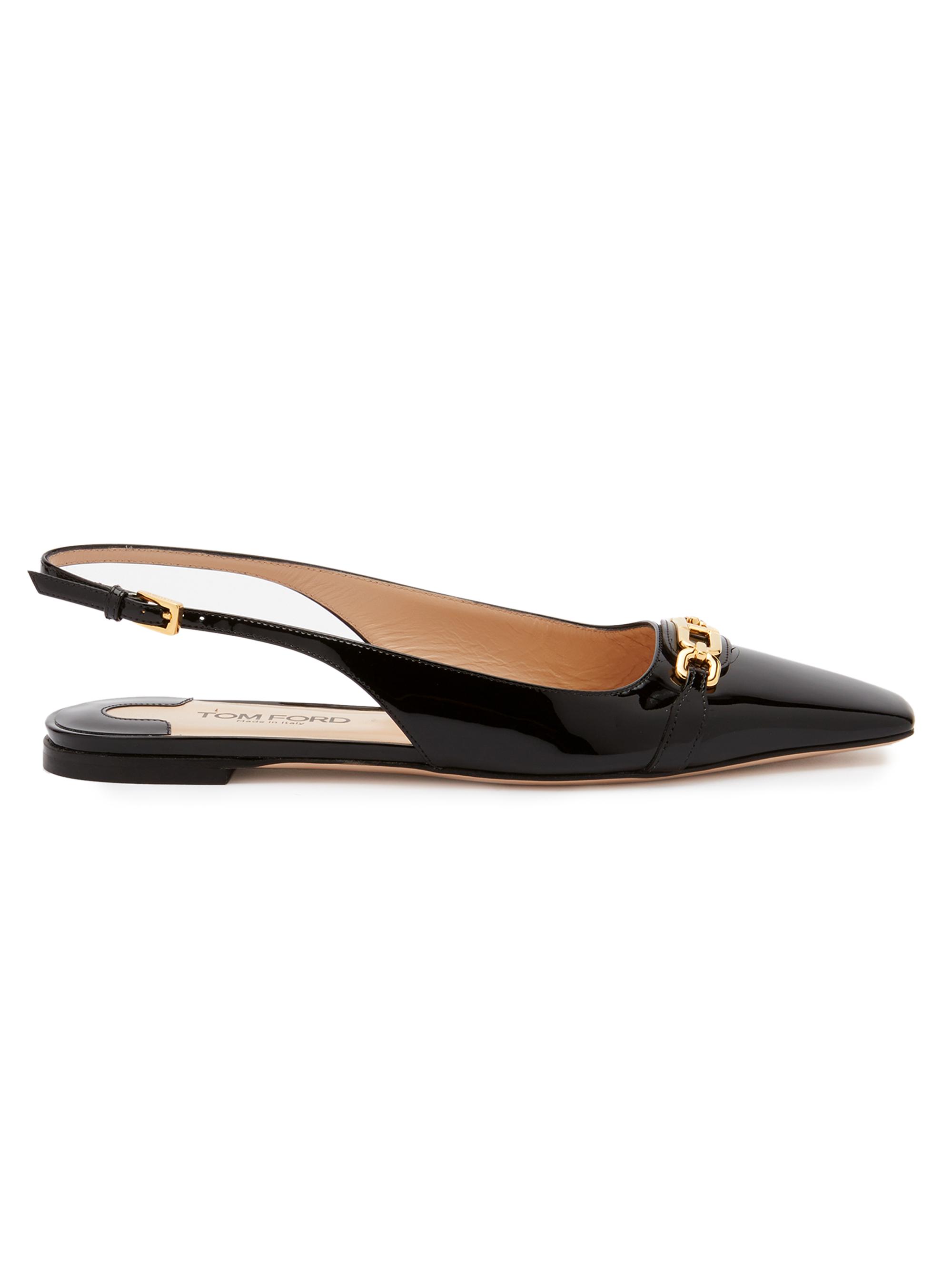 TOM FORD Women's Patent Leather Flats - Black