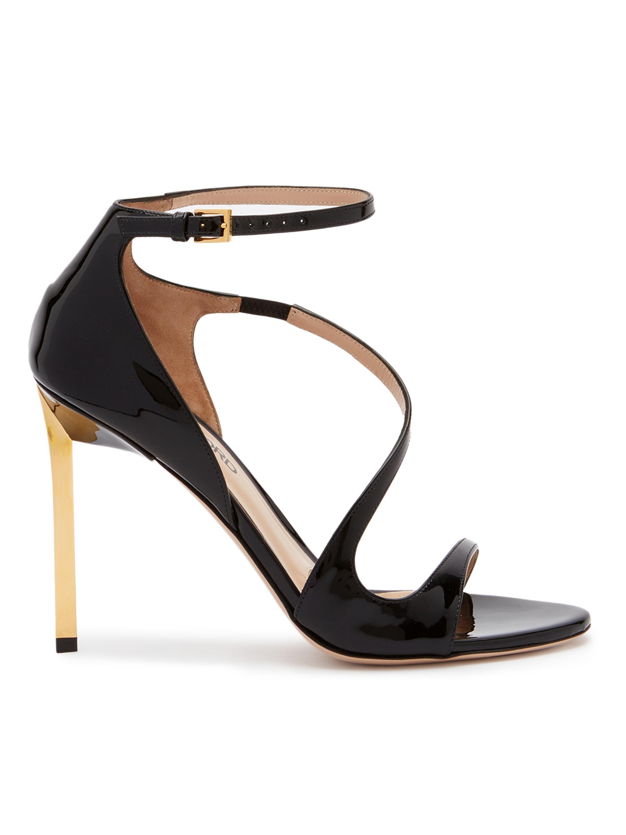 TOM FORD Women's Newton 105MM Patent Leather Sandals - Black