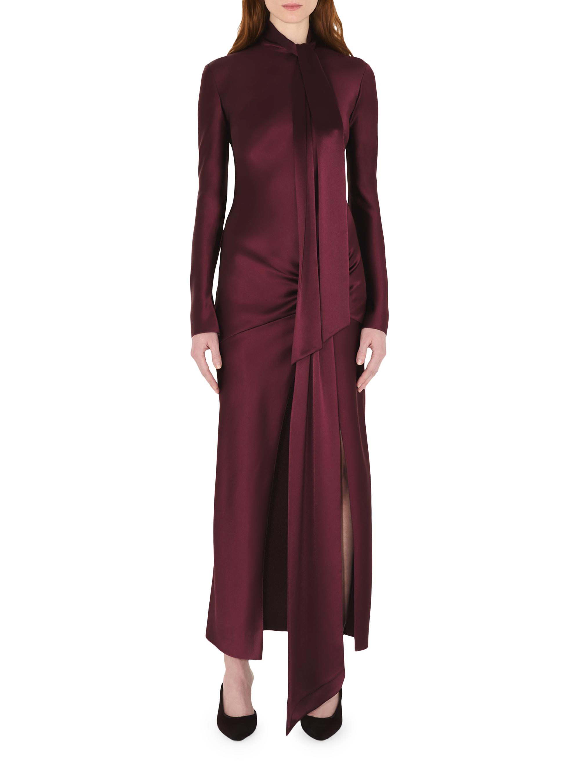Galvan London Women's Emilie Tie-Front Maxi-Dress - Oxblood