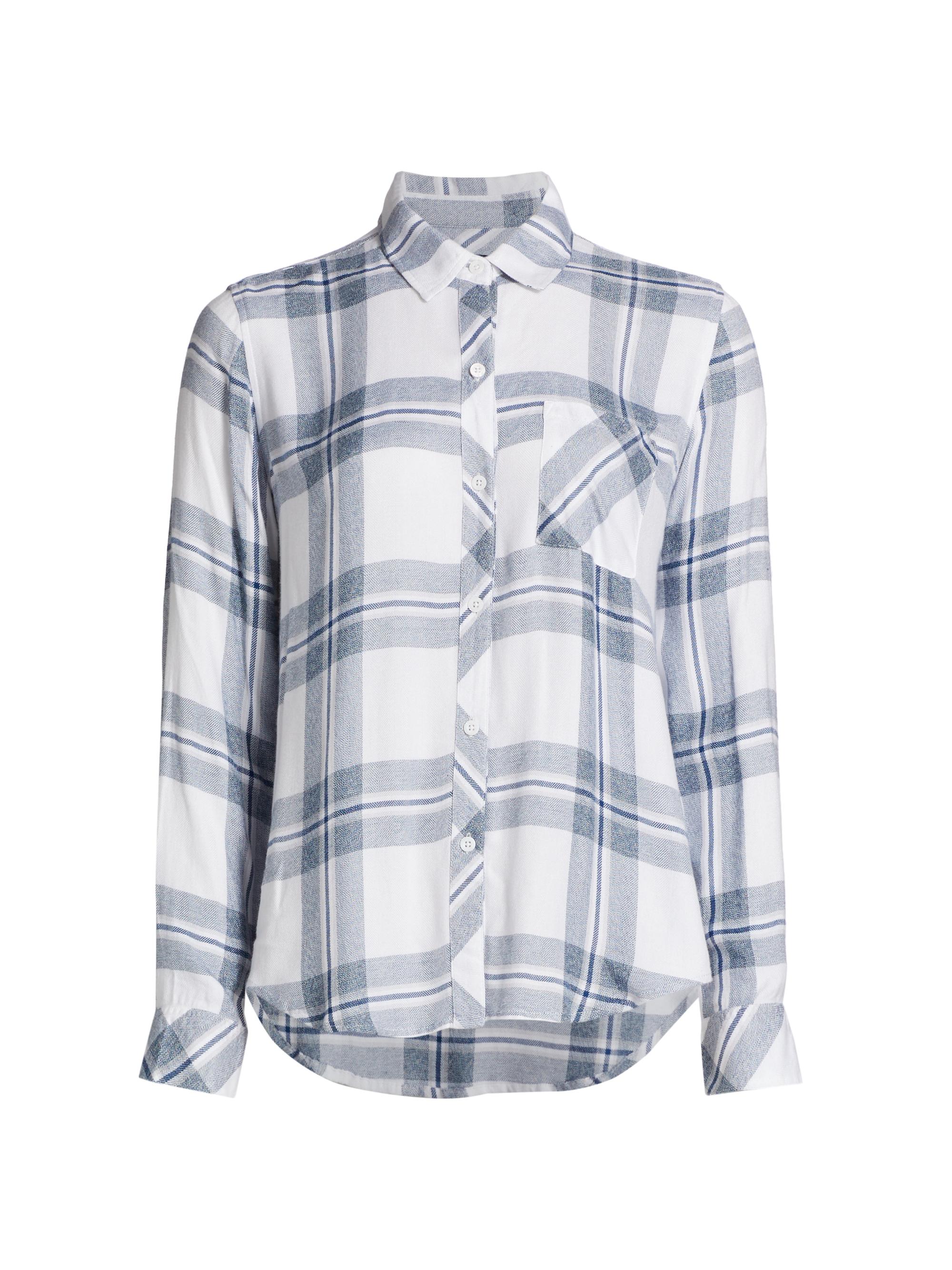 Rails Women's Hunter Plaid Button-Up Shirt - White Indigo Melange