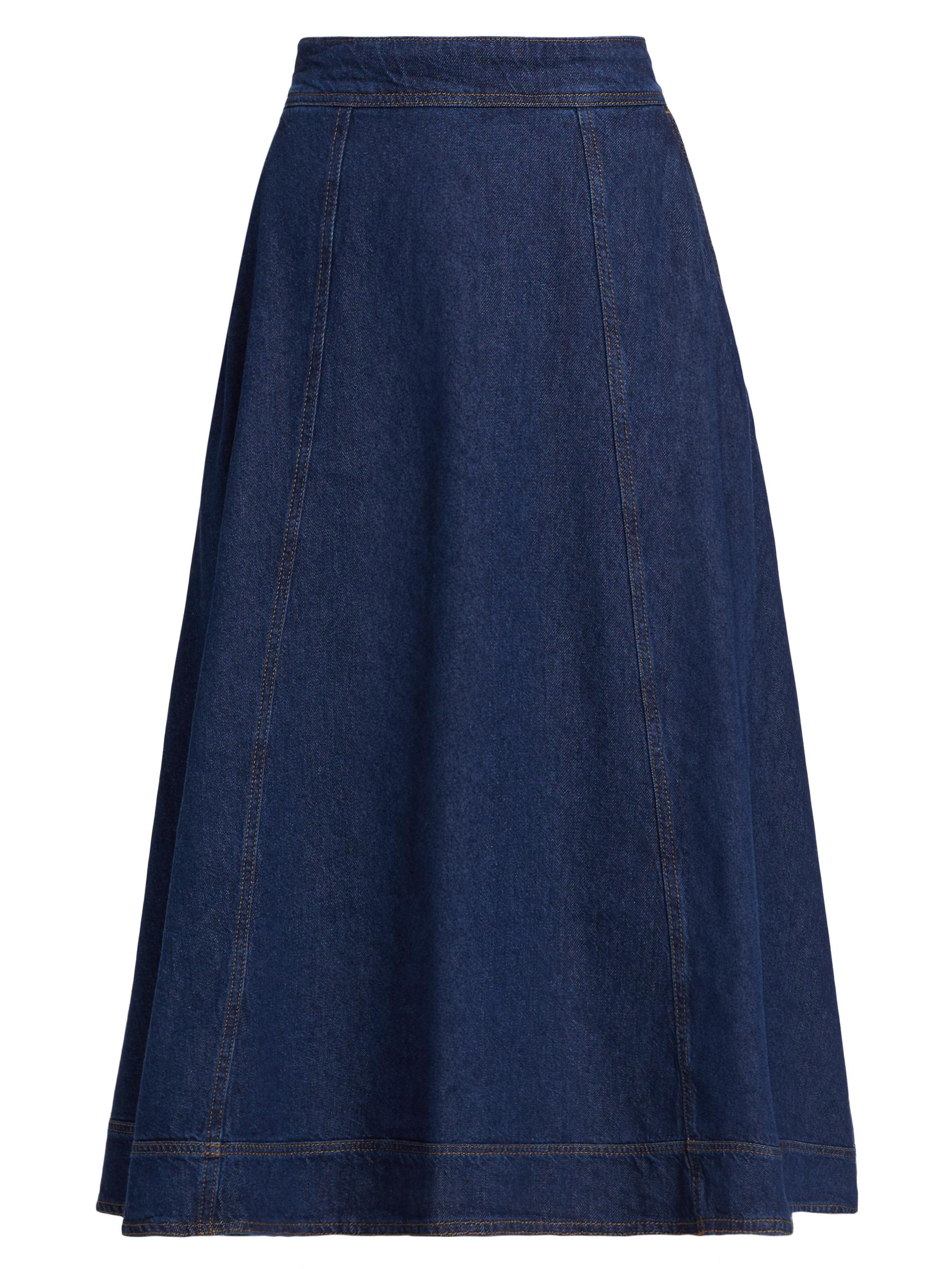 Reformation Women's Delilah Denim Midi-Skirt - Roosevelt