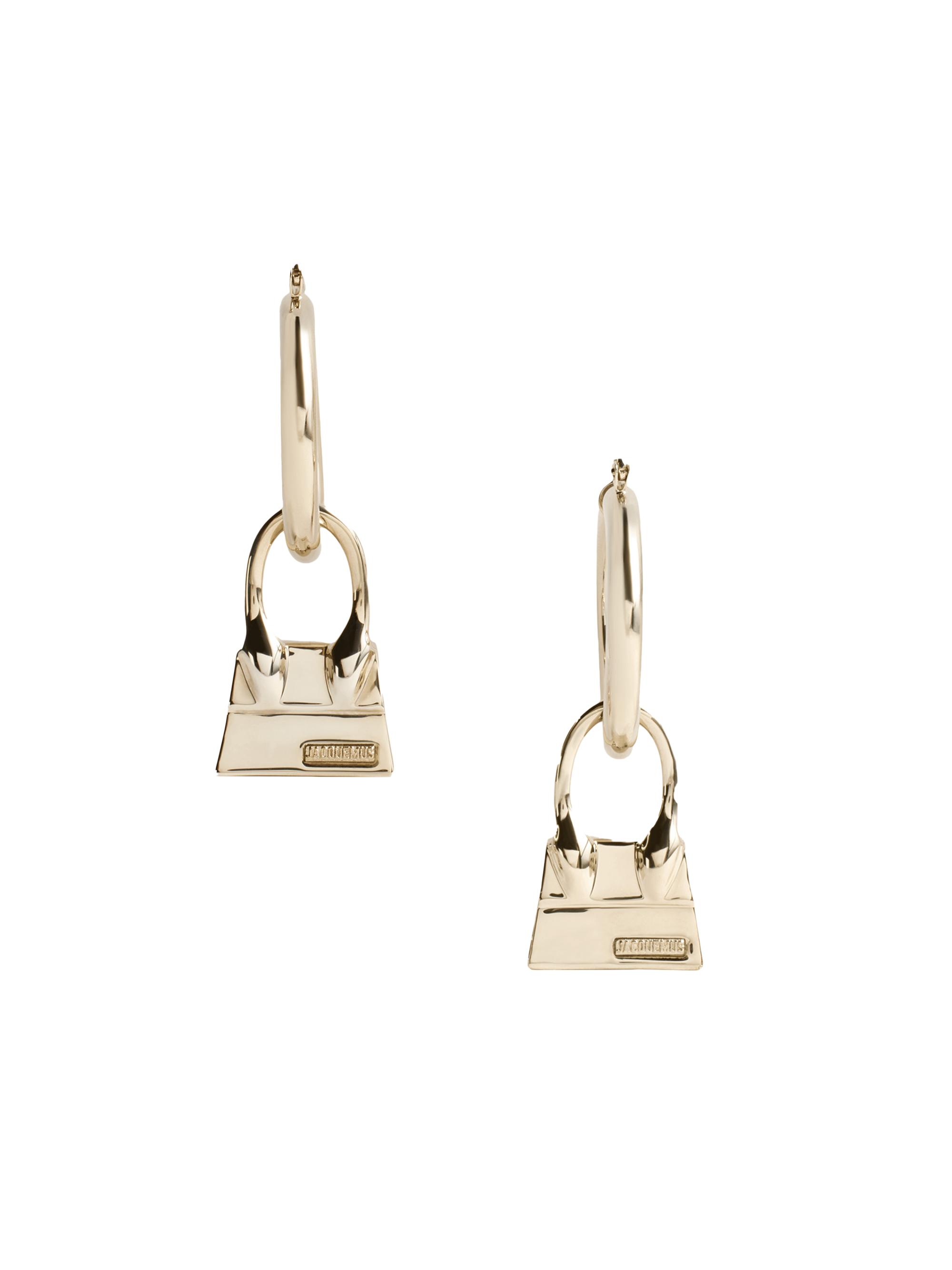 Jacquemus Men's Unisex Le Papier Chiquito Brass Earrings - Light Gold