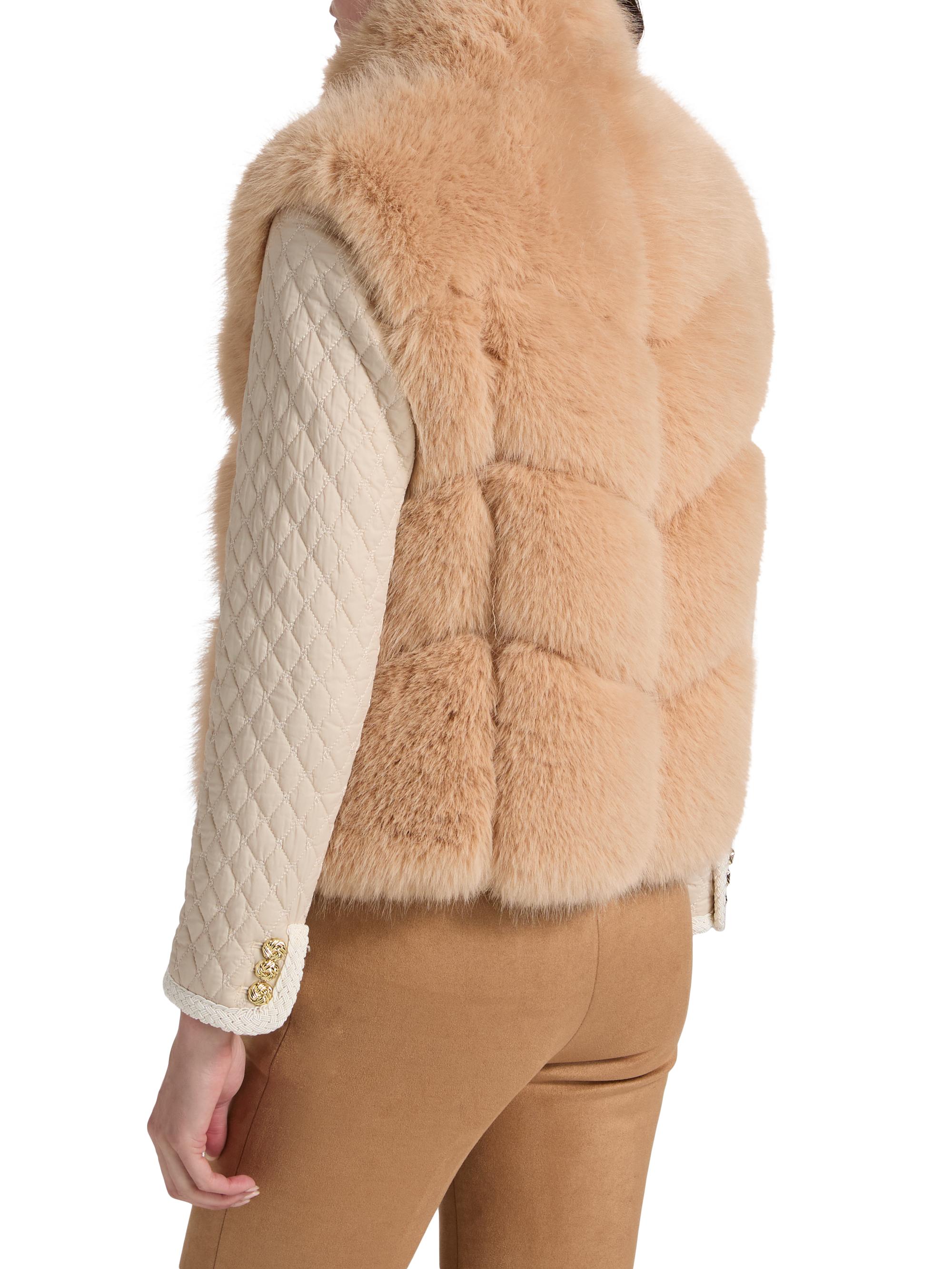 Generation Love Rosario Chevron Faux-Fur Vest | Saks Fifth Avenue