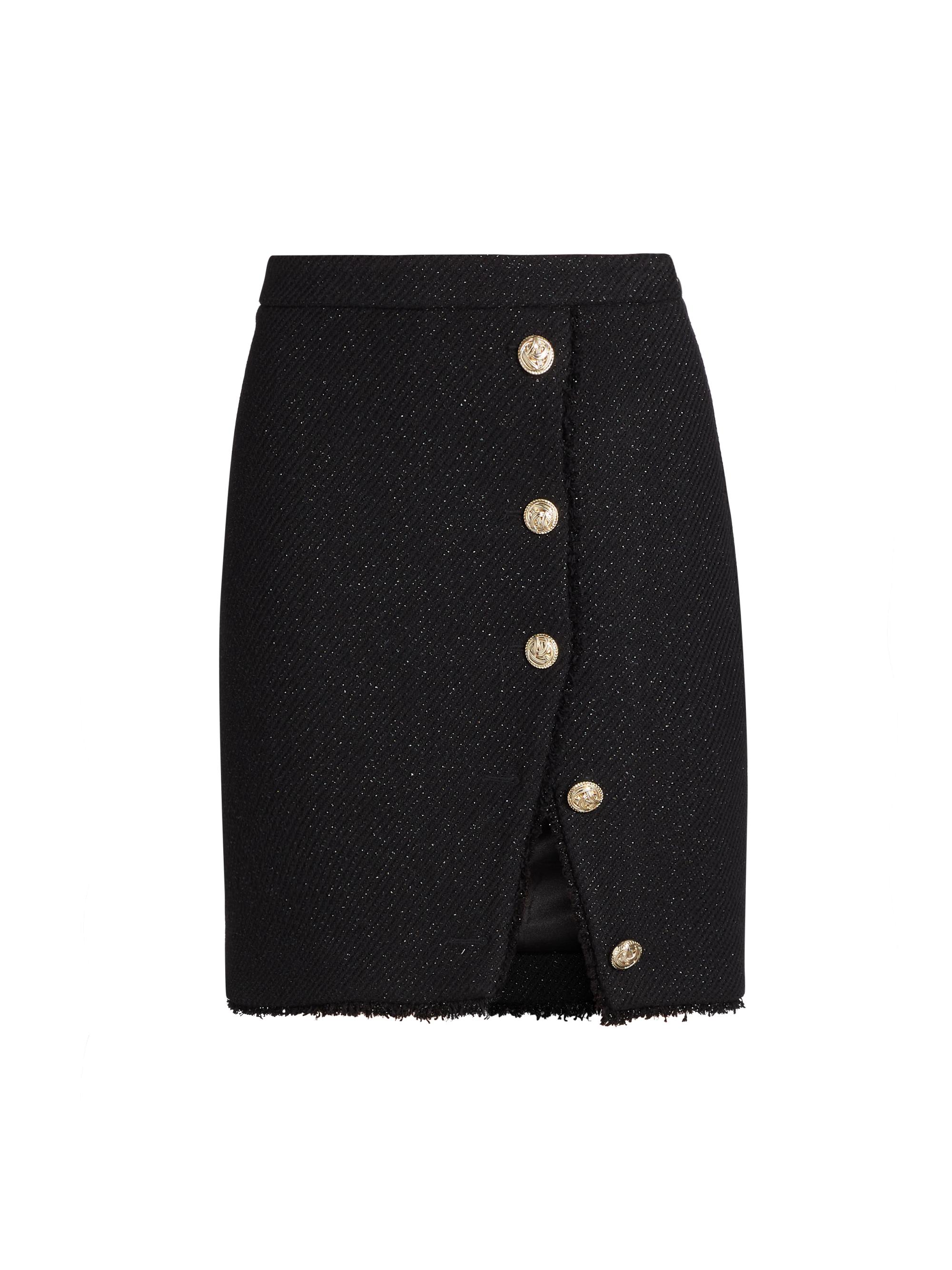 Generation Love Women's Tanya Shimmer Tweed Miniskirt - Black