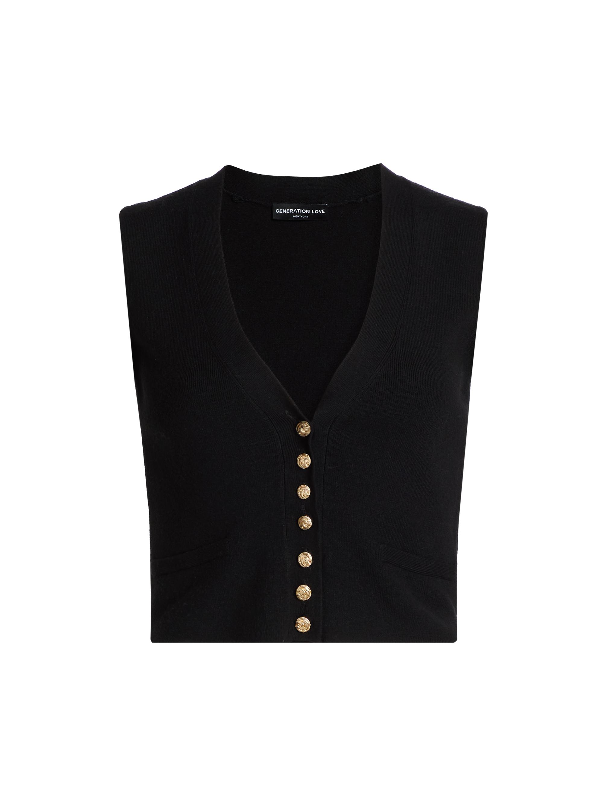 Generation Love Women's Mailan Rib-Knit Vest - Black