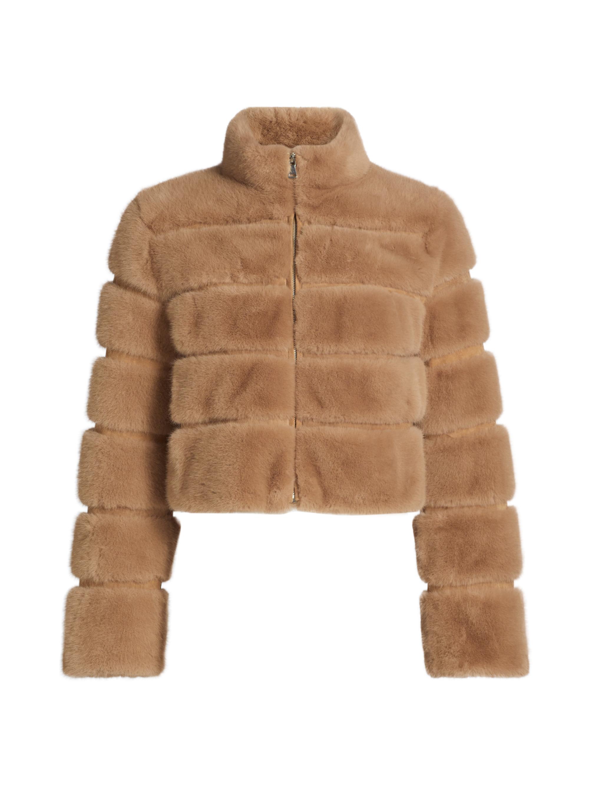Generation Love Women's Tala Faux Fur Bomber Jacket - Toffee