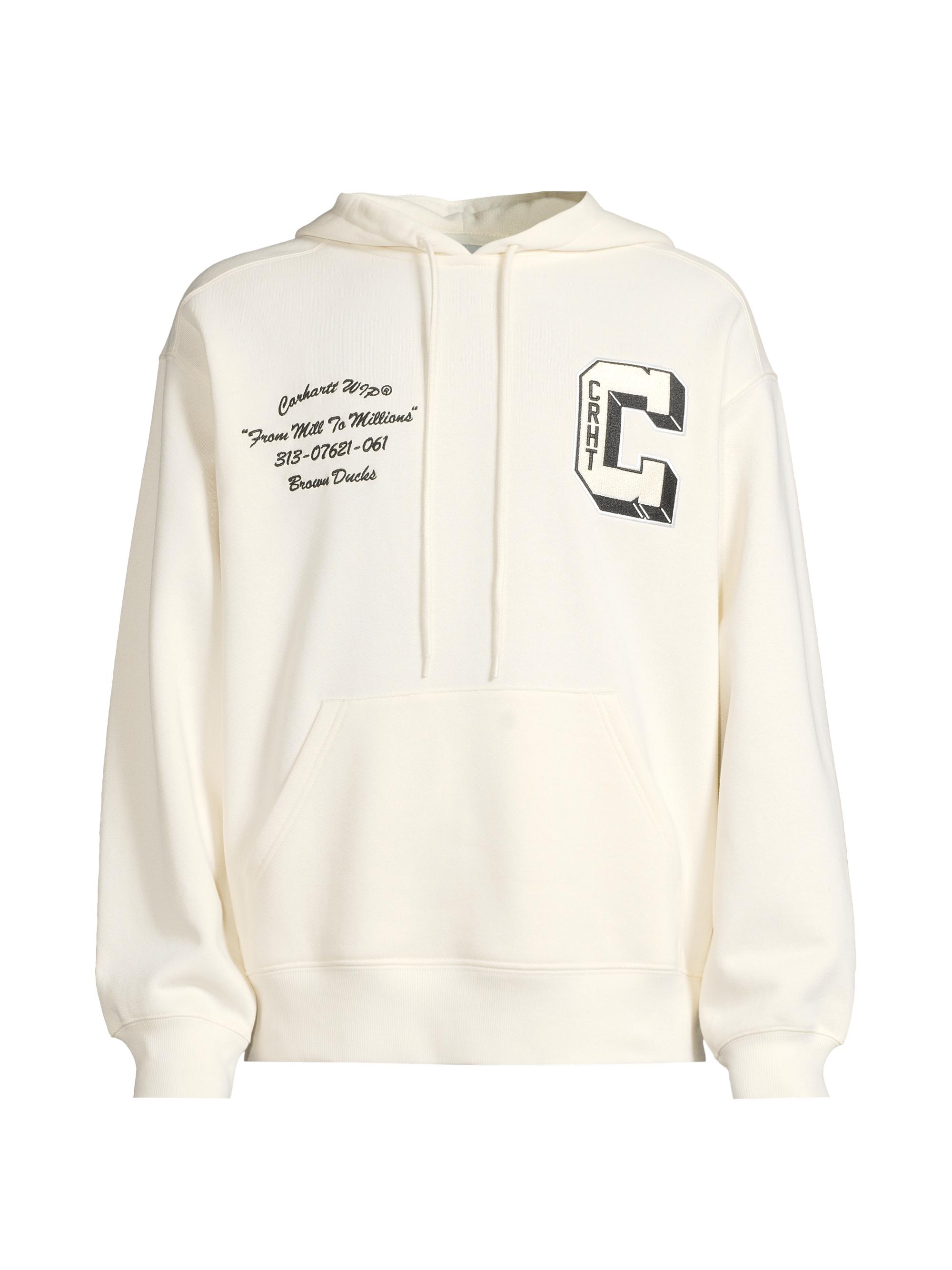 Carhartt WIP Men's Brown Ducks Embroidered Hoodie - Wax