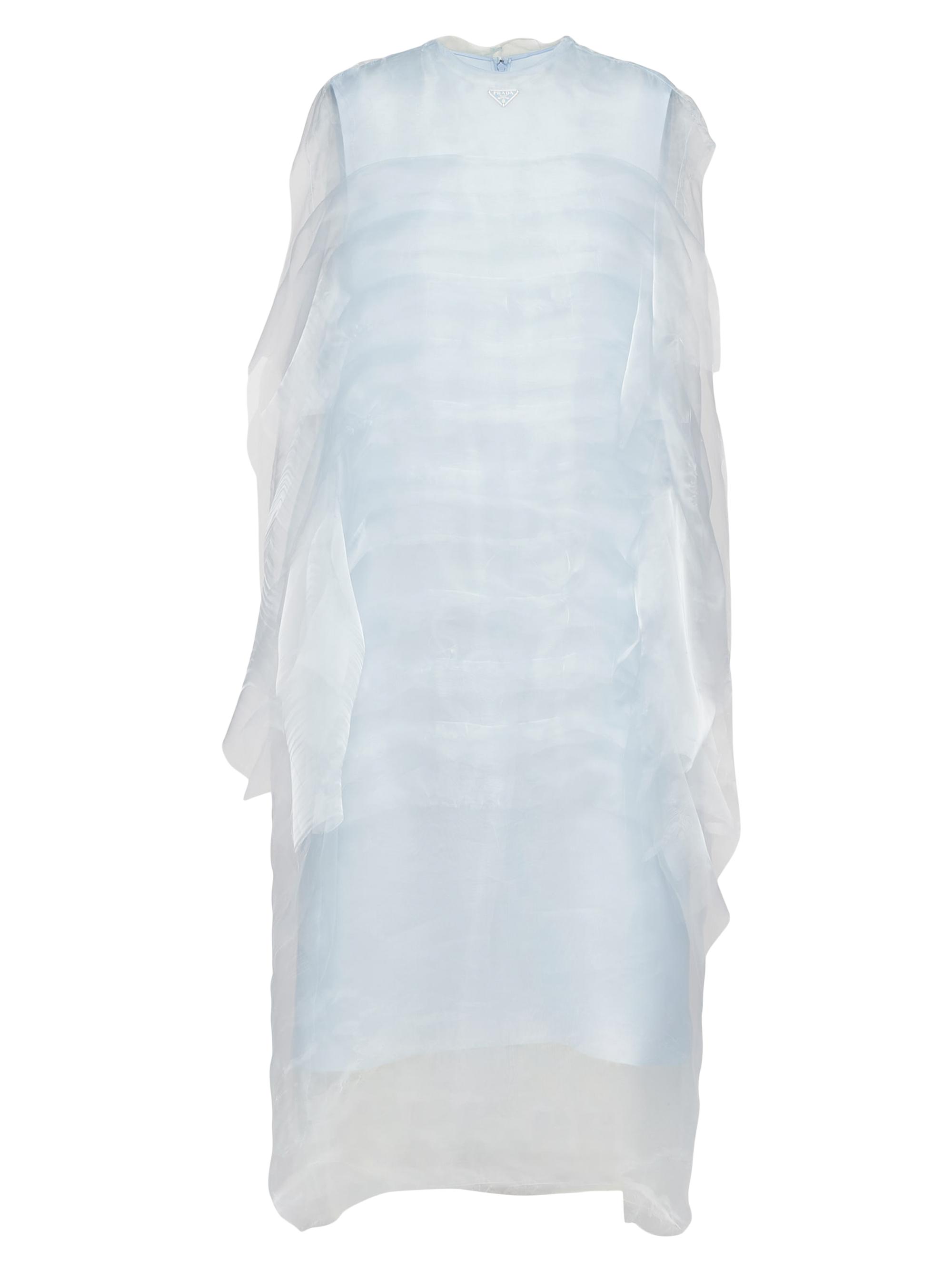 Prada Women's Technical Voile Dress - Blue