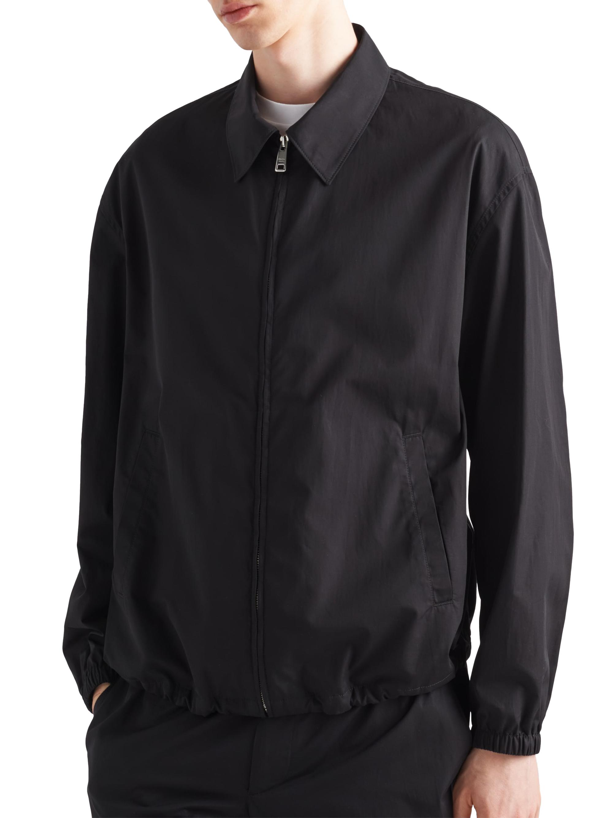 ジャケット・アウター POLYESTER TAFFETA NO COLLAR BLOUSON BLK2 Prada Cotton Blouson Jacket | Saks Fifth Avenue