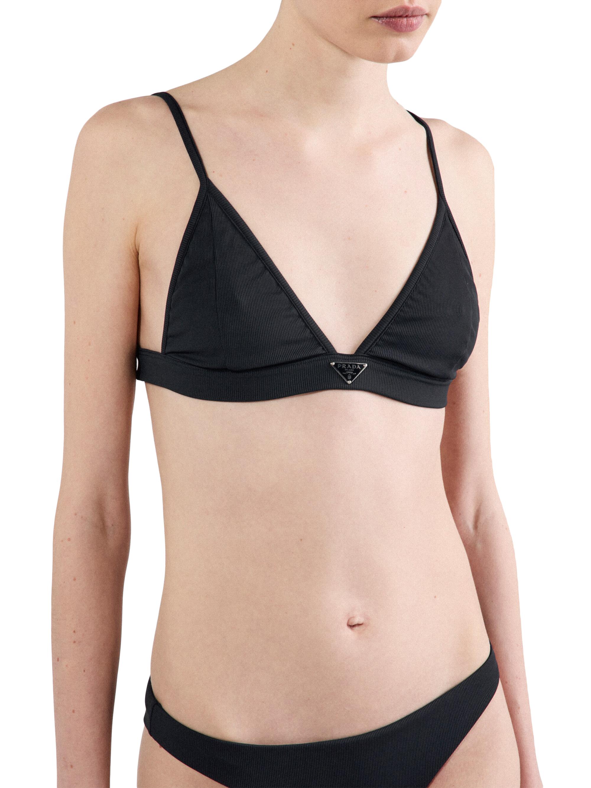 Prada Ribbed Knit Bralette Bikini Top | Saks Fifth Avenue