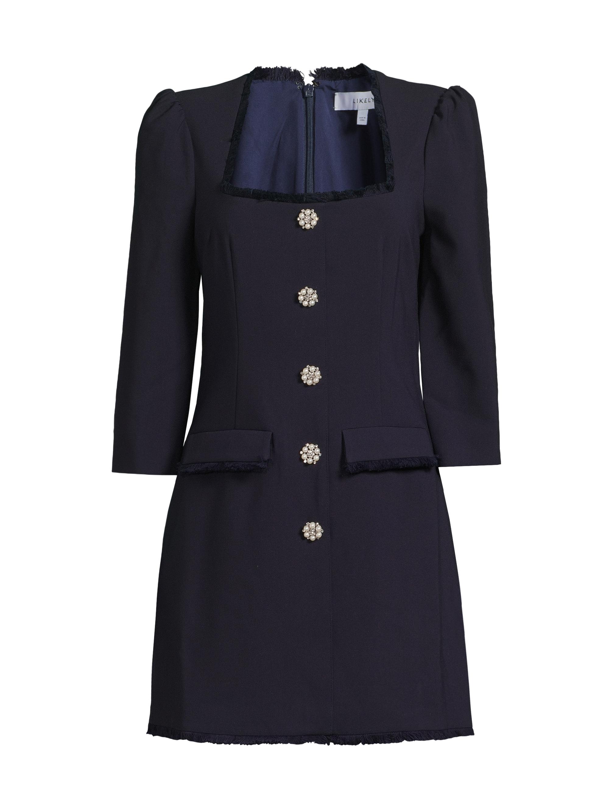 Likely Women's Deanna Queen Anne Minidress - Navy