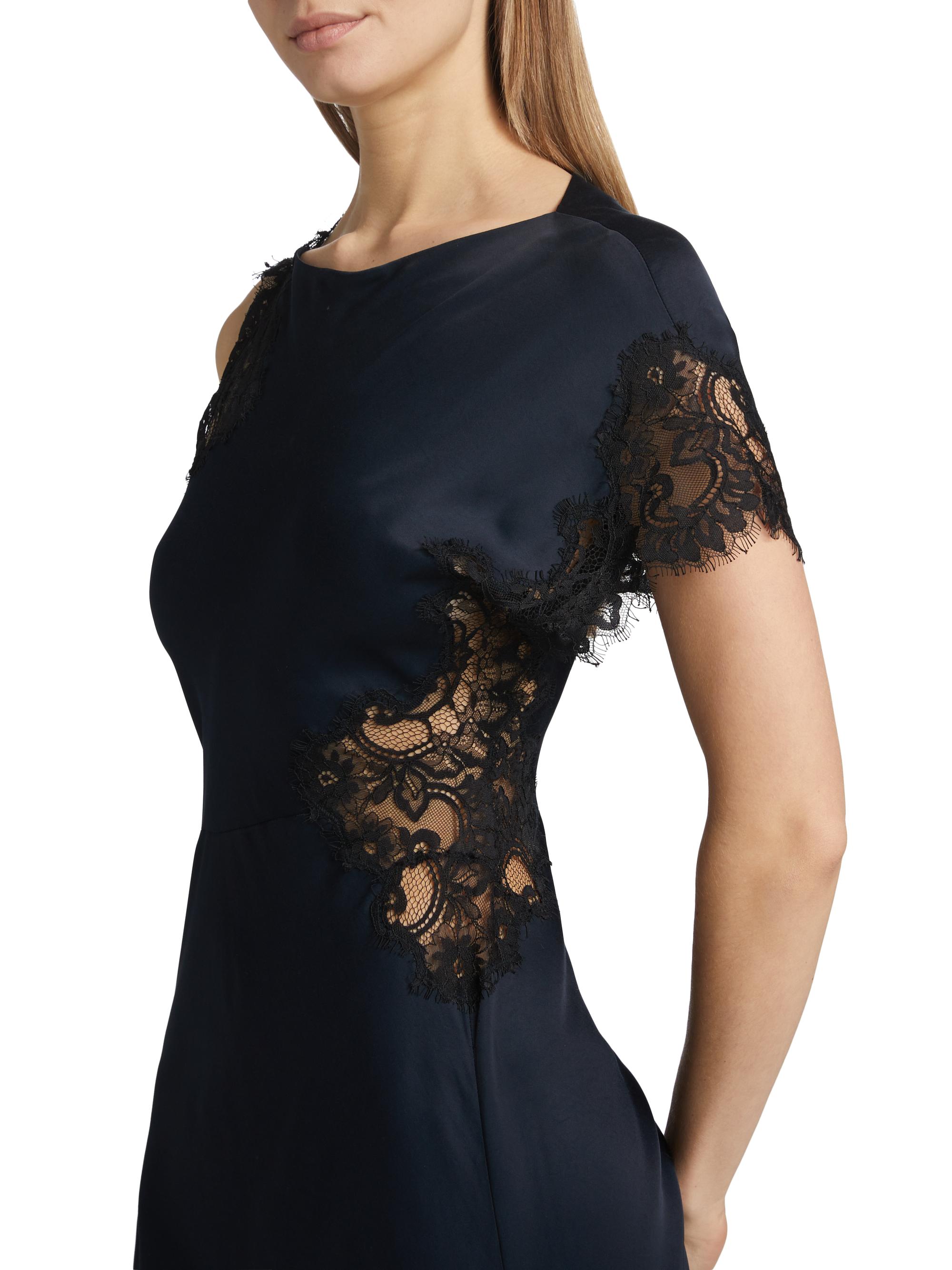 A.L.C. Alessia Lace-Trim Satin Maxi Dress | Saks Fifth Avenue