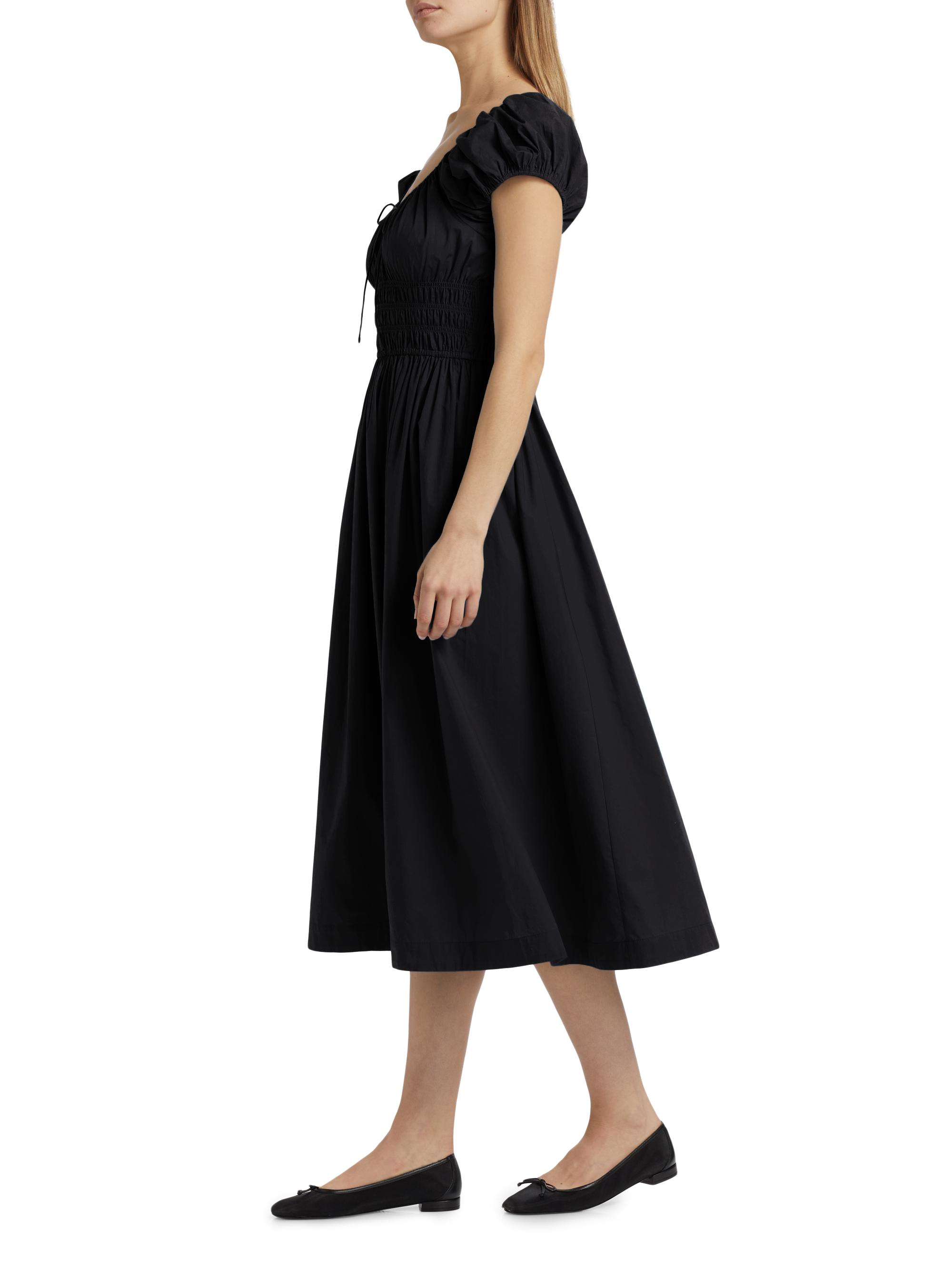 DÔEN Quinn Cotton Shirred Midi-Dress | Saks Fifth Avenue