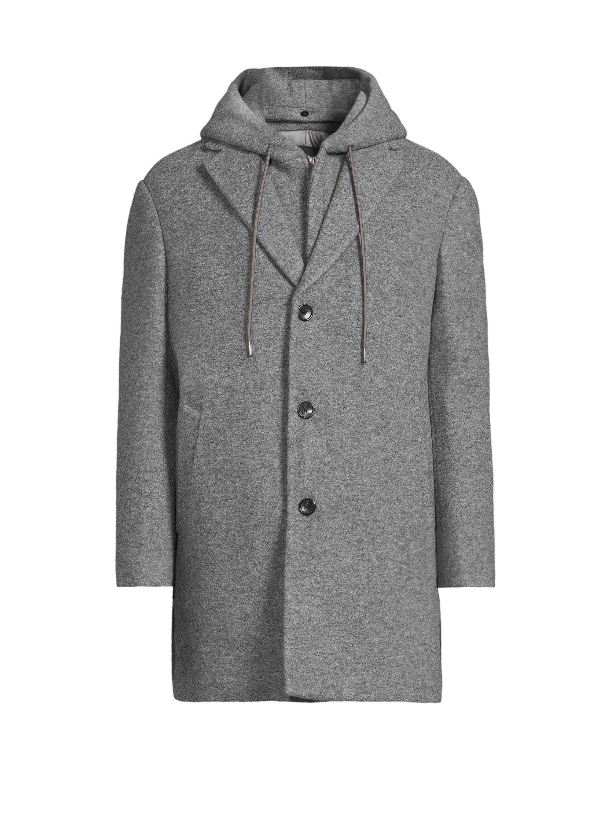 Cardinal Of Canada Men's Tyson Wool-Blend Hoodie Coat - Charcoal