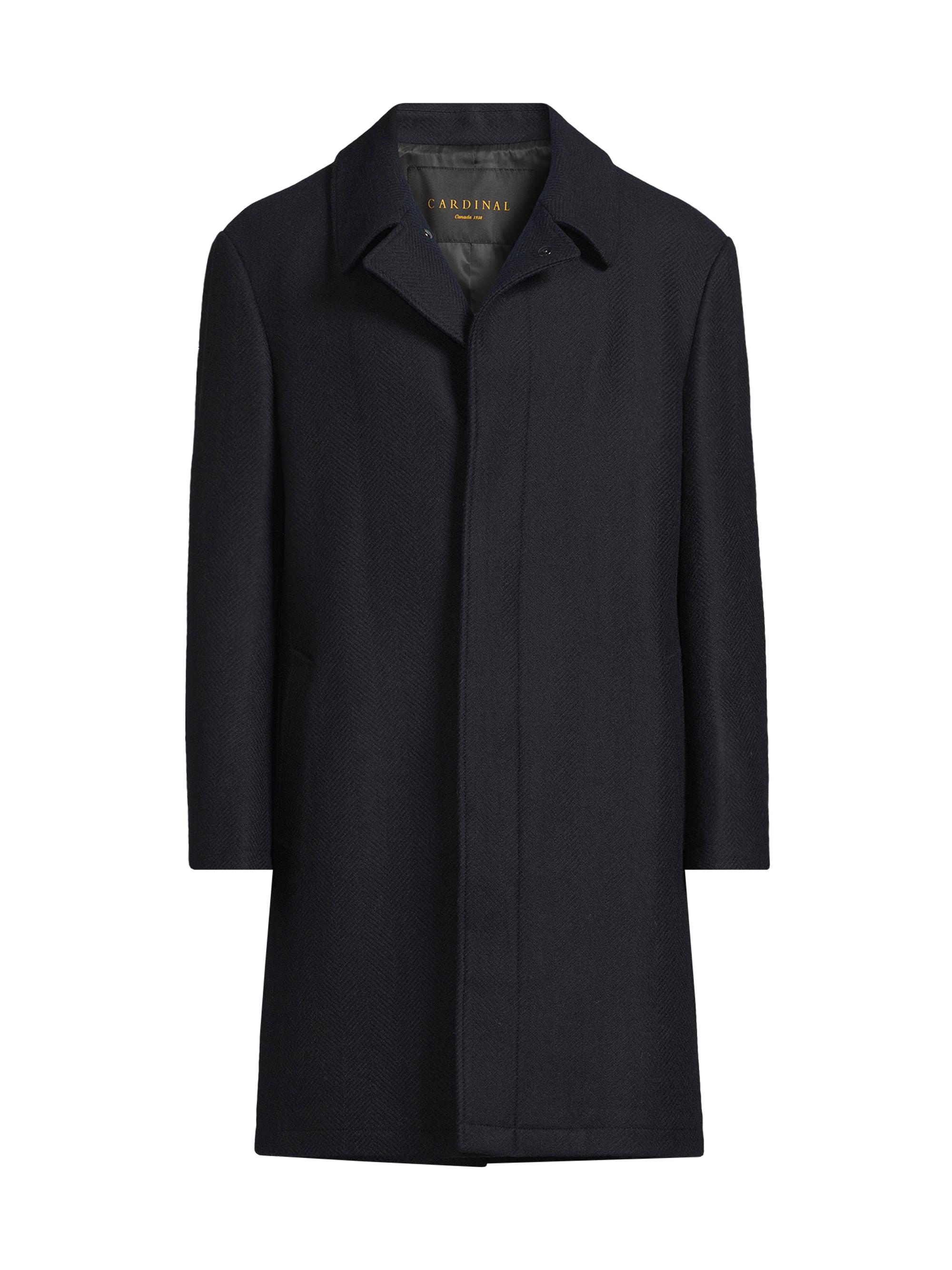 Cardinal Of Canada Men's Platinum Herringbone Wool-Blend Coat - Navy Herringbone